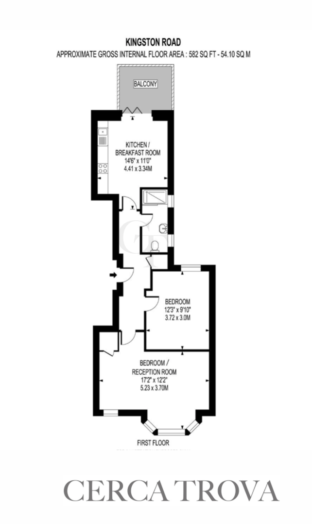 Flat 2, 403 Kingston Road, Raynes Park floorplan