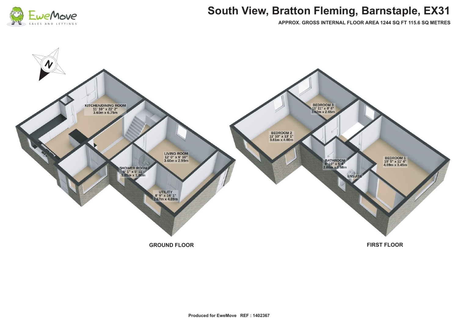 Springfield,, South View, Barnstaple floorplan