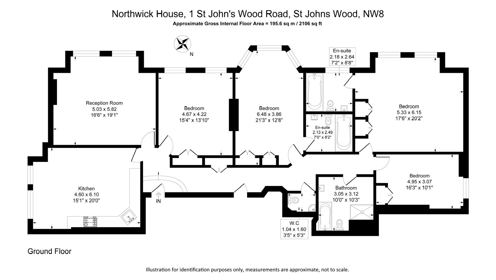 Flat 4, Northwick House, 1, St. Johns Wood Road, London floorplan