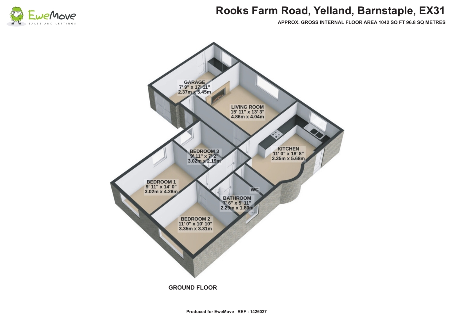 4, Rooks Farm Road, Barnstaple floorplan