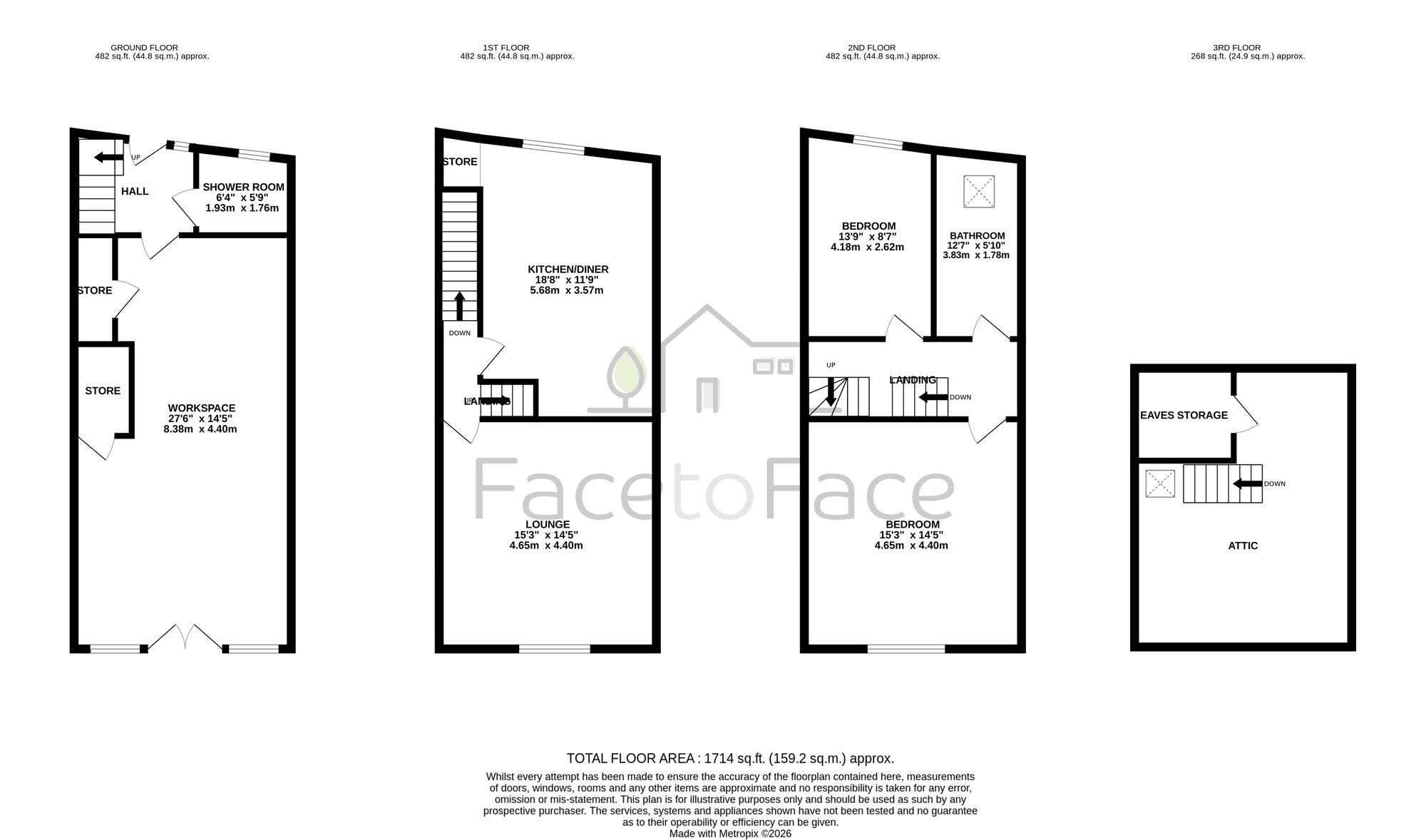 98 Rochdale Road, Todmorden floorplan