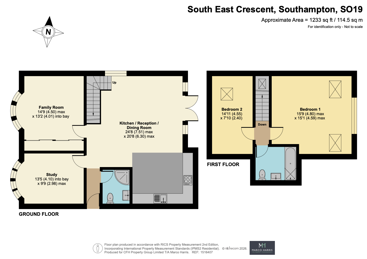 36, South East Crescent, Southampton floorplan