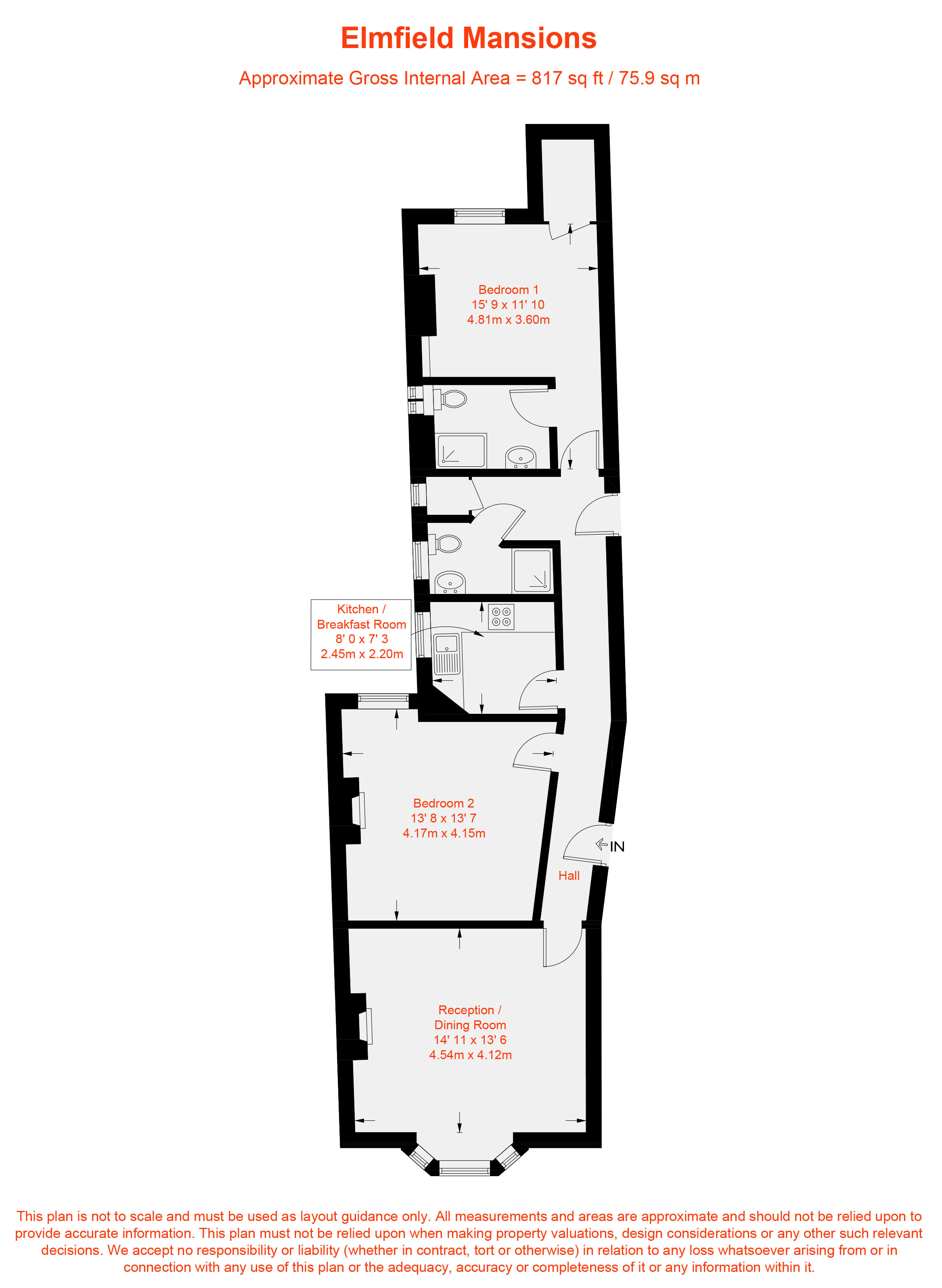 Elmfield Mansions, Elmfield Road, Balham, London SW17, 2 bedroom flat