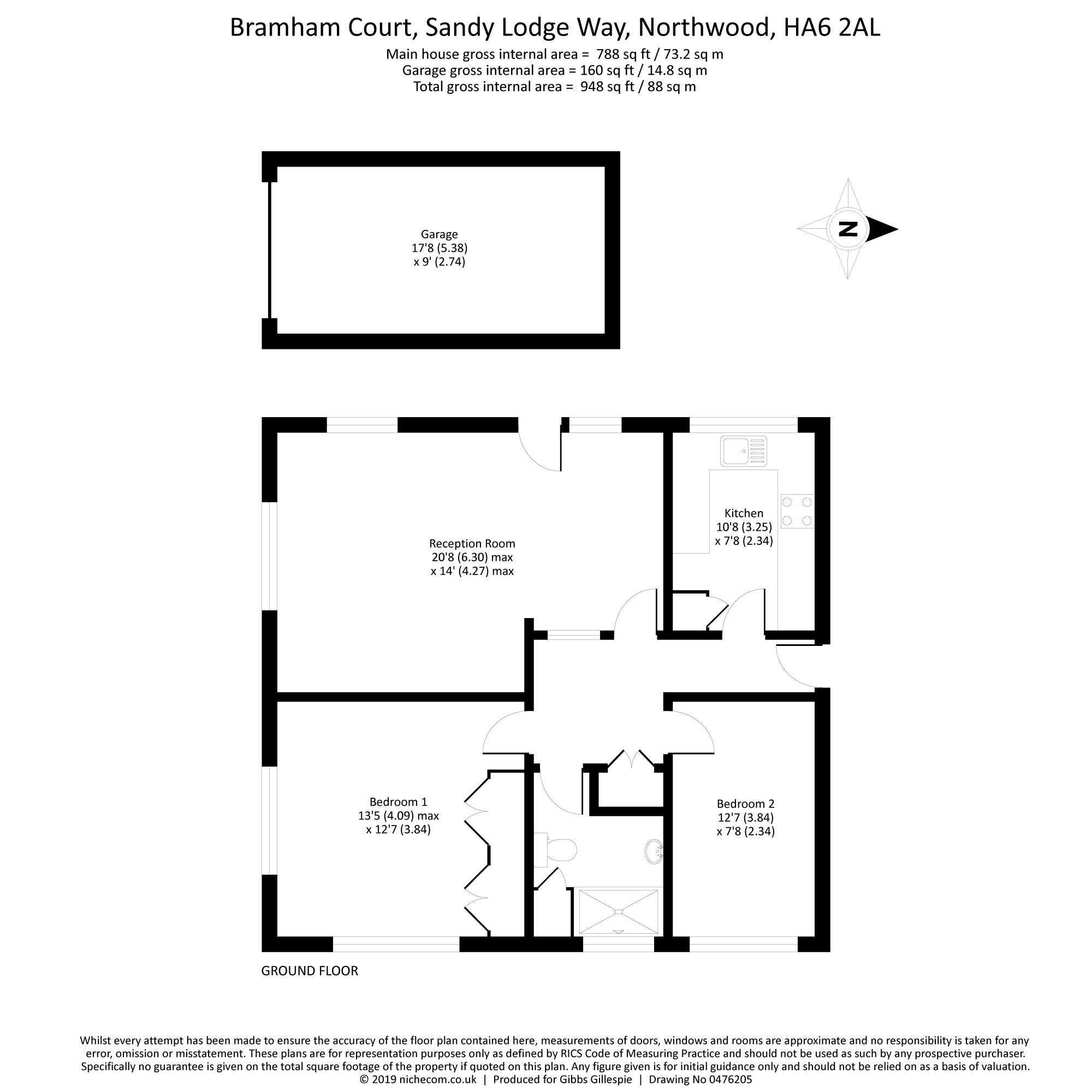 2 Bedrooms Flat for sale in Bramham Court, Sandy Lodge Way, Northwood, Middlesex HA6