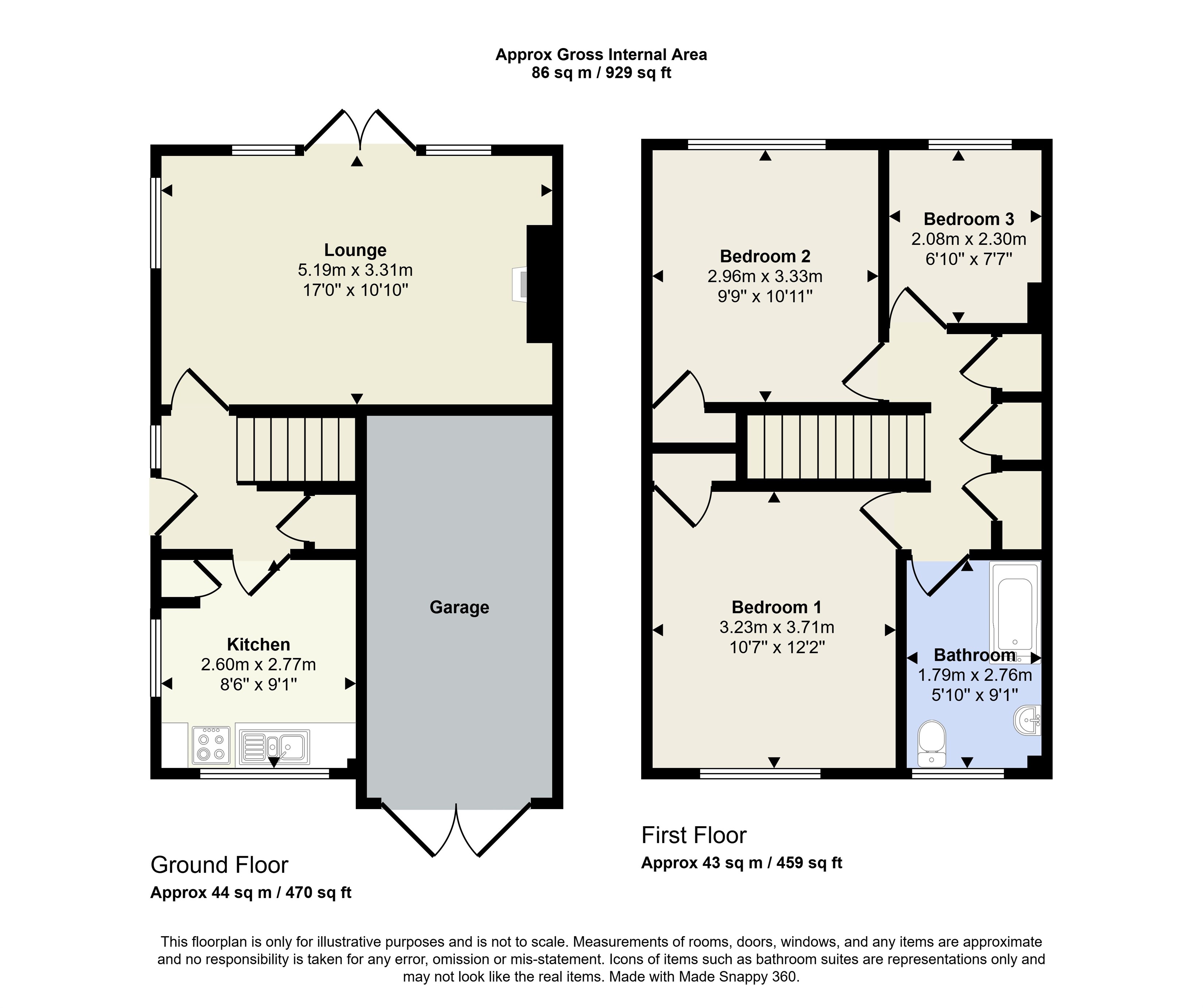 155, Harrington Drive, Lenton, Nottingham floorplan