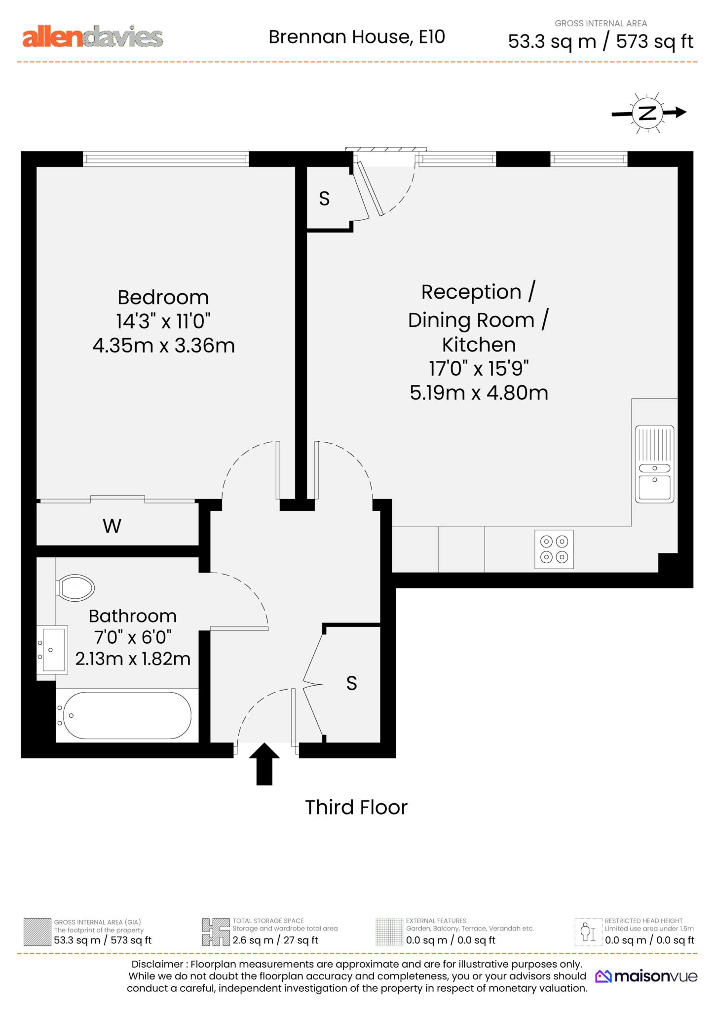 41 Brennan House, High Road, London floorplan