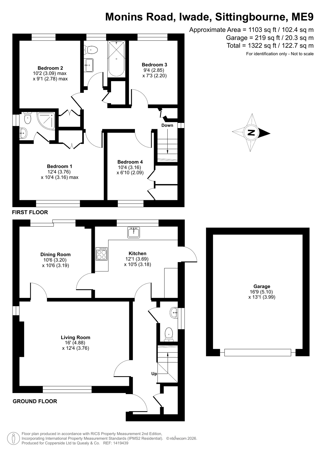 13, Monins Road, Sittingbourne floorplan