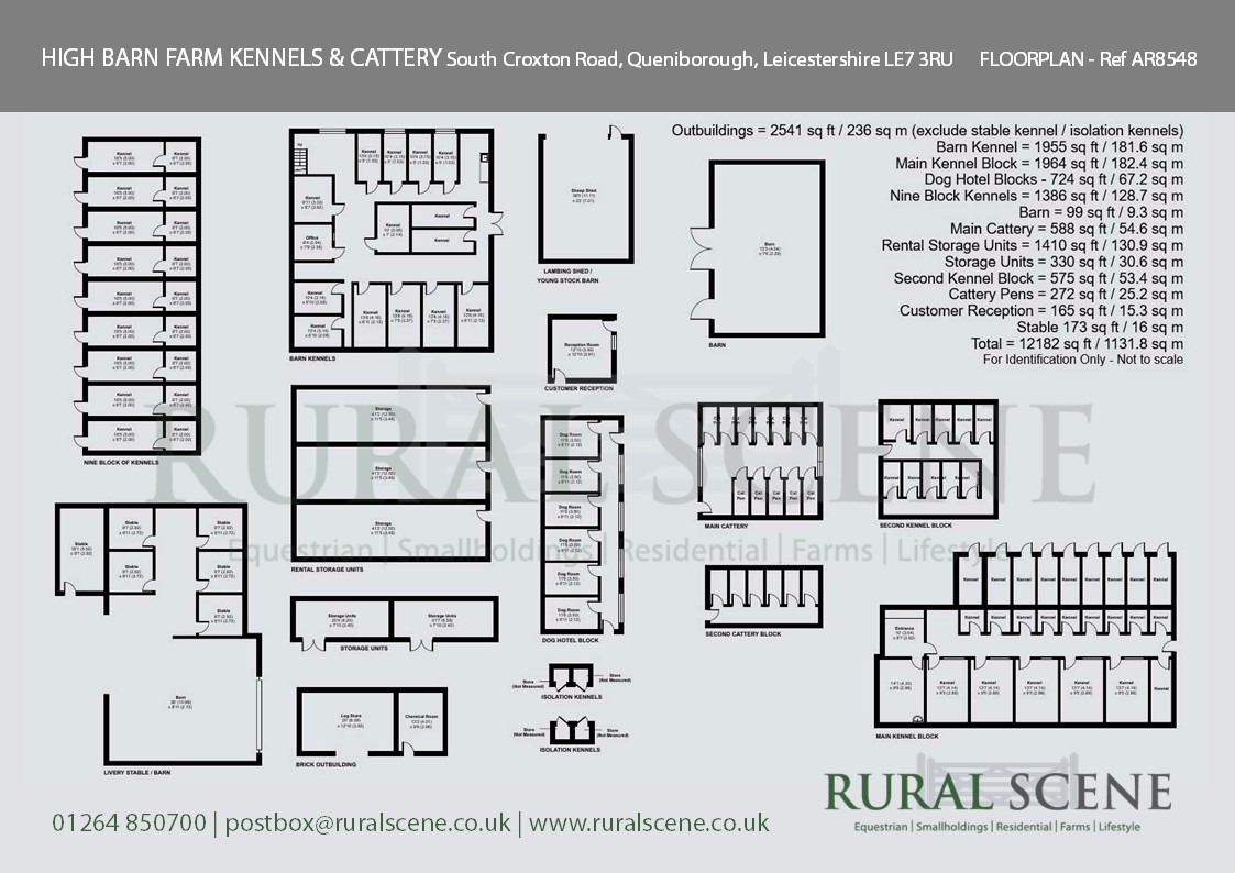 HIGH BARN FARM KENNELS & CATTERY, South Croxton Road, QUENIBOROUGH floorplan