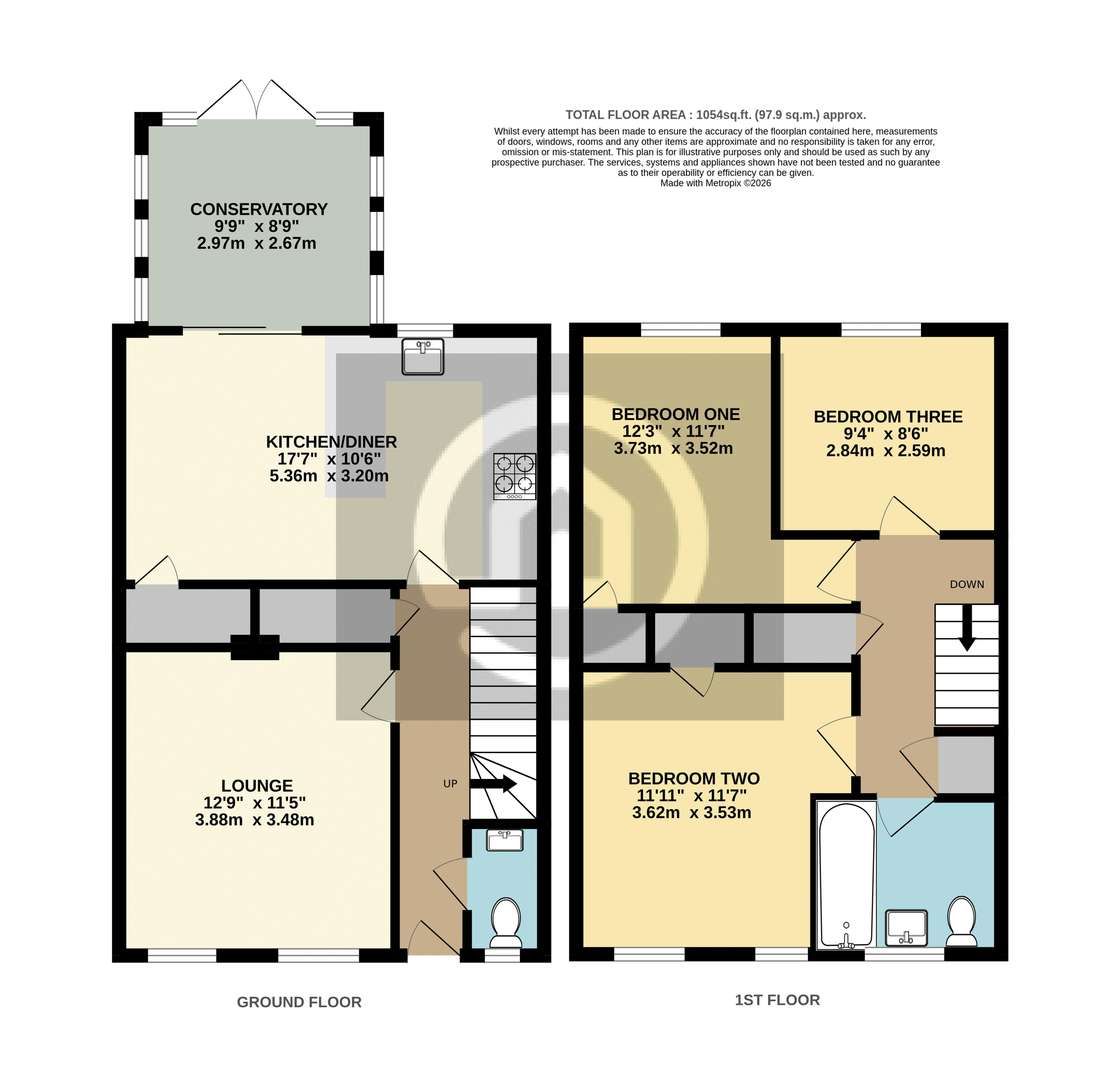 49, Rye Crescent, Bedford floorplan