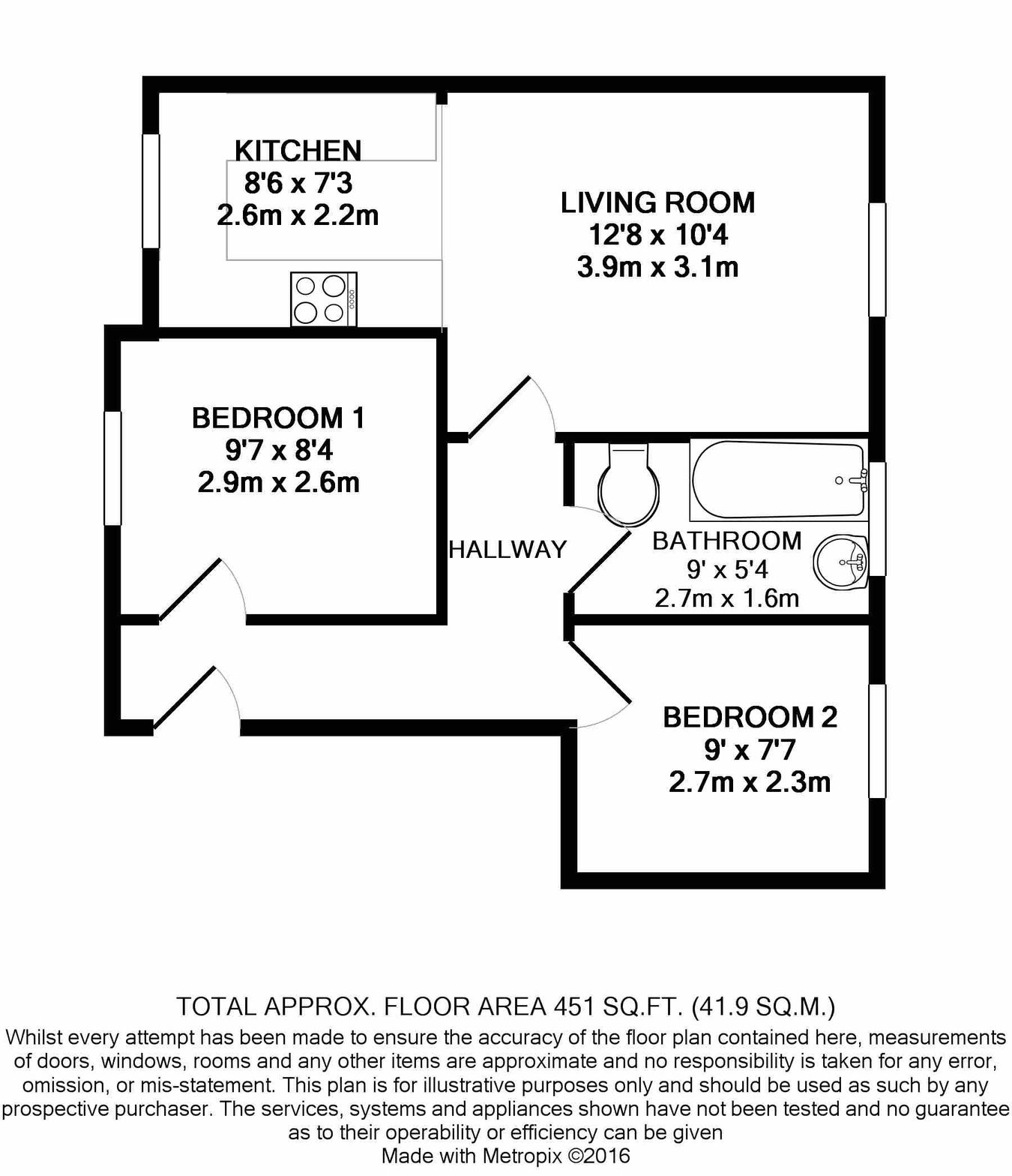14, Crown Gardens, Oxford Street floorplan
