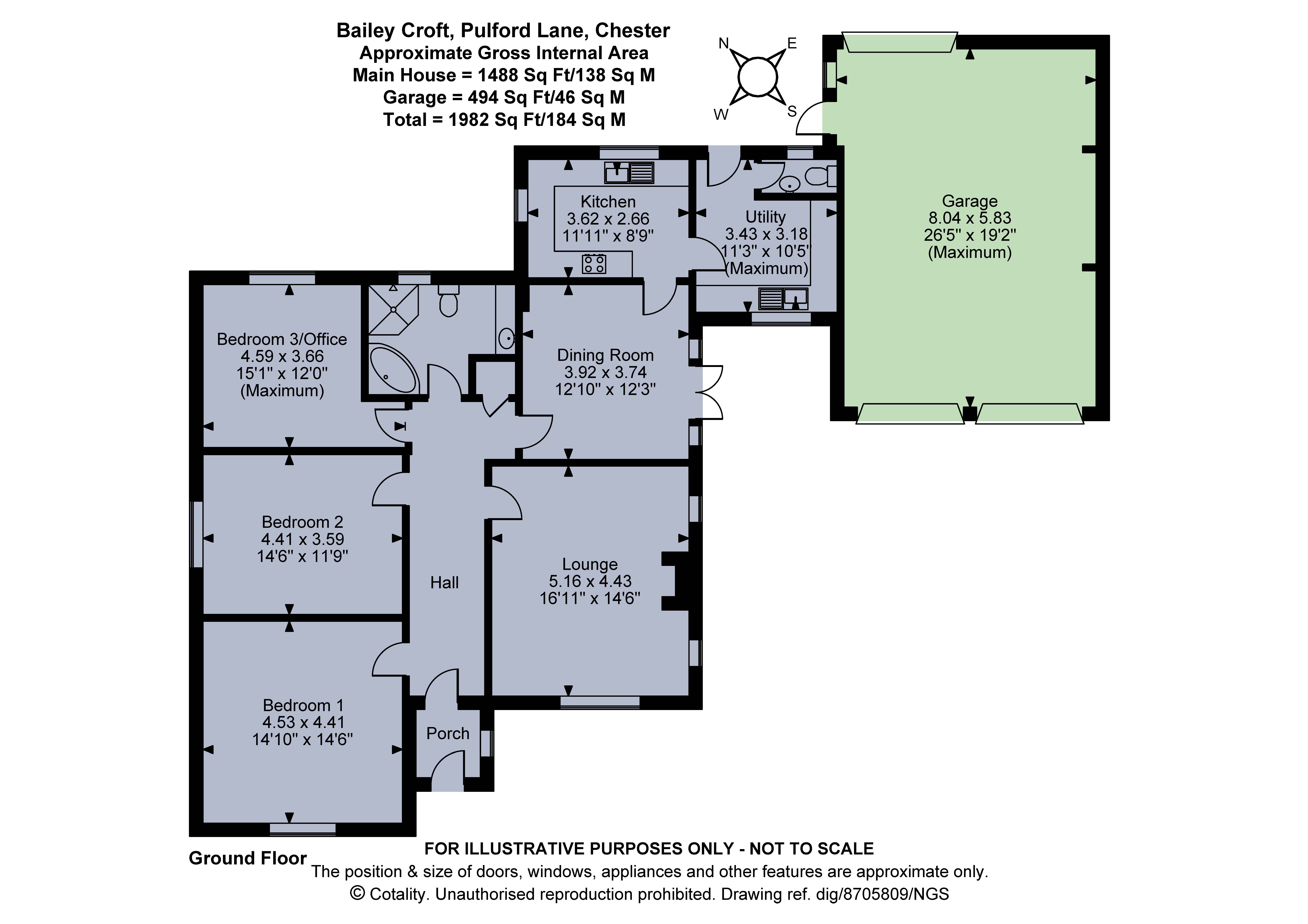 Pulford Lane, Chester floorplan