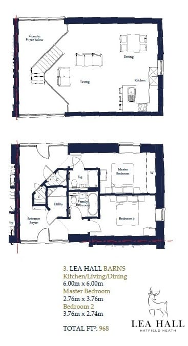 3 Lea Hall Barns, Dunmow Road, Bishop's Stortford floorplan