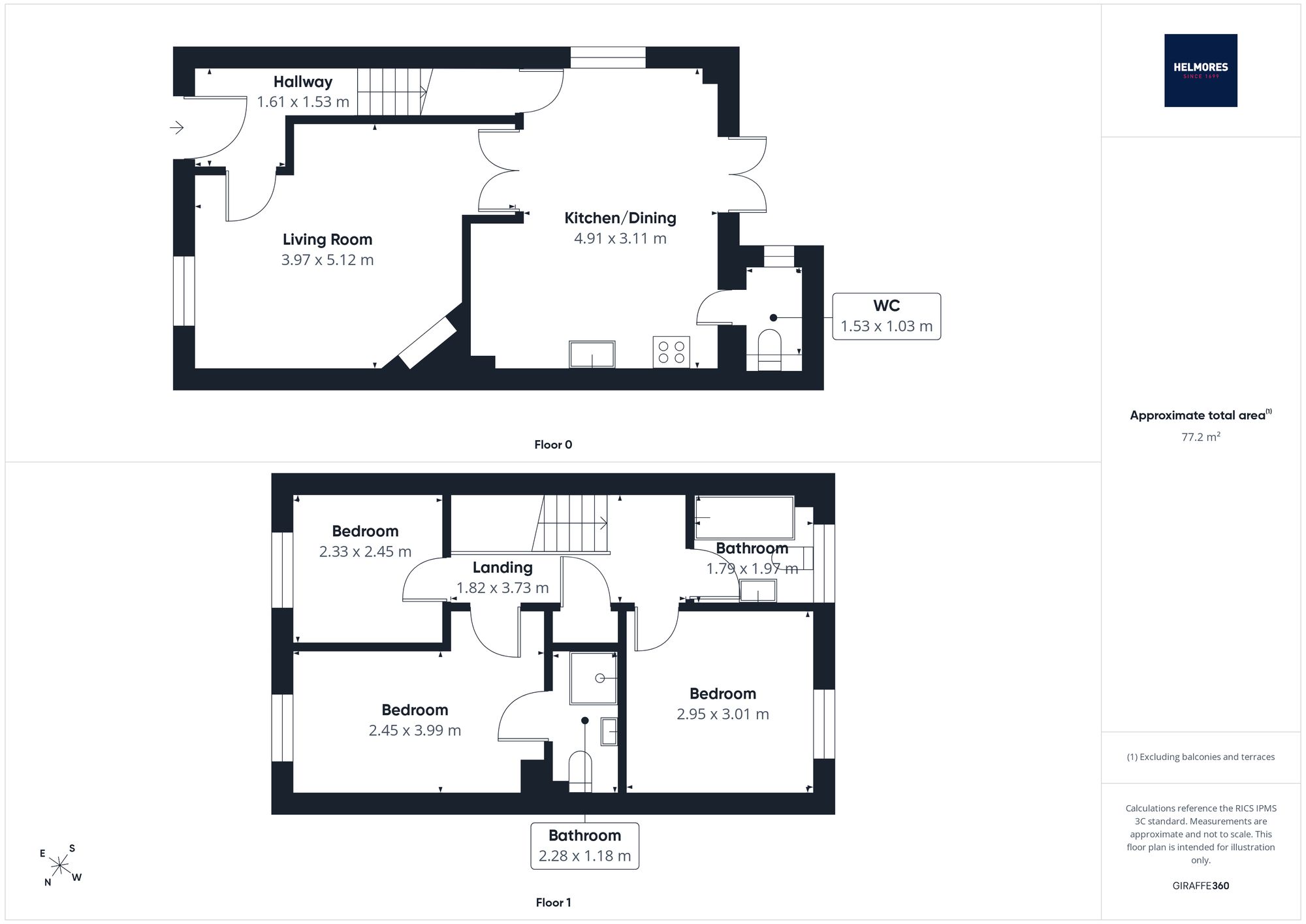 3 Rectory Road, Crediton floorplan