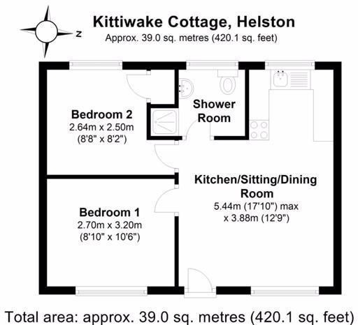 Kittiwake, Franchis Holidays, Helston floorplan
