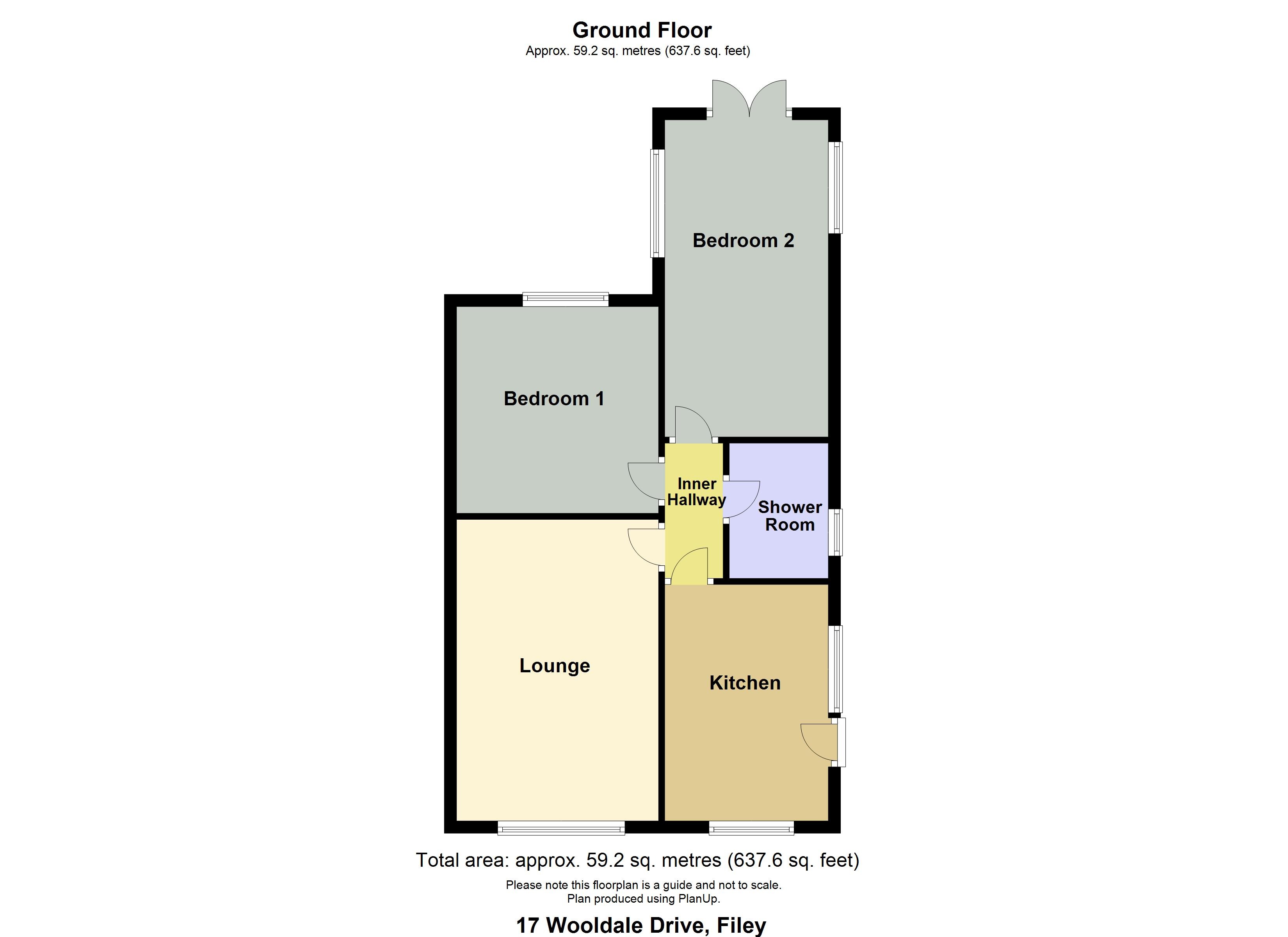 Wooldale Drive, Filey YO14, 2 bedroom semidetached bungalow for sale