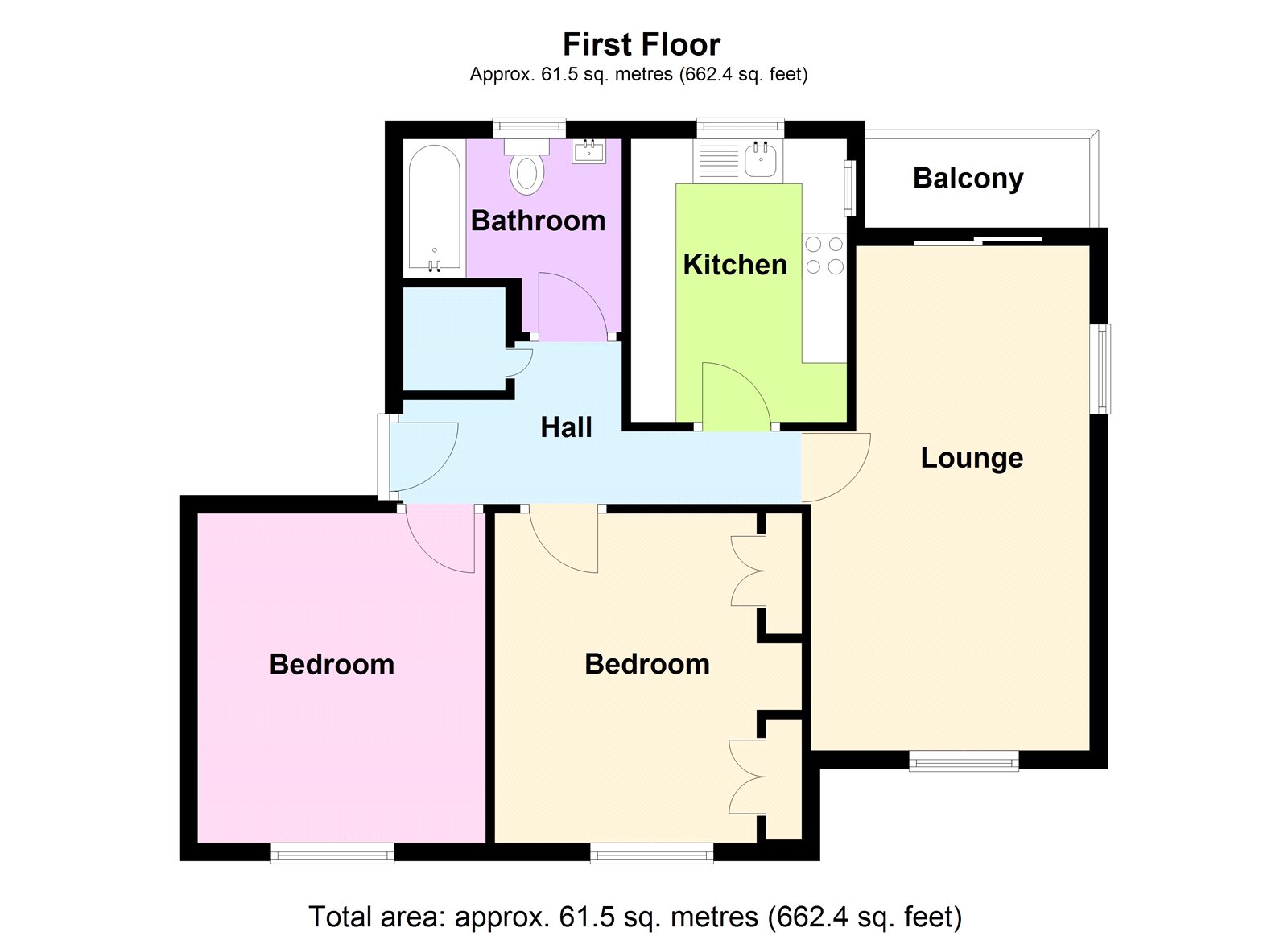 Flat 4, Fleming House,, Hurst Lane, London floorplan
