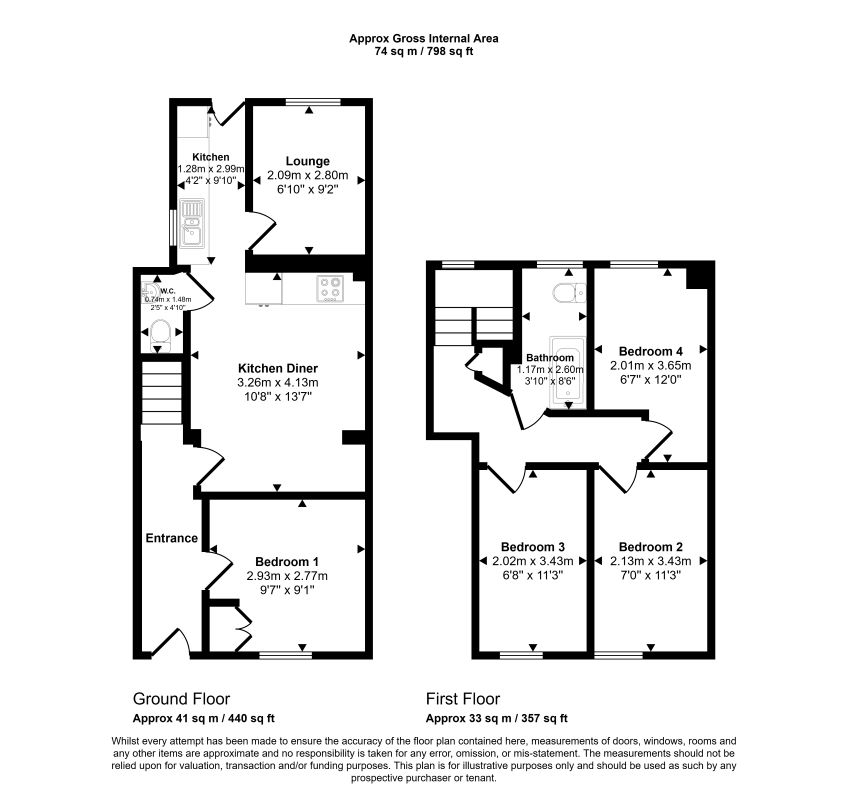 135, Shelley Road, Preston floorplan