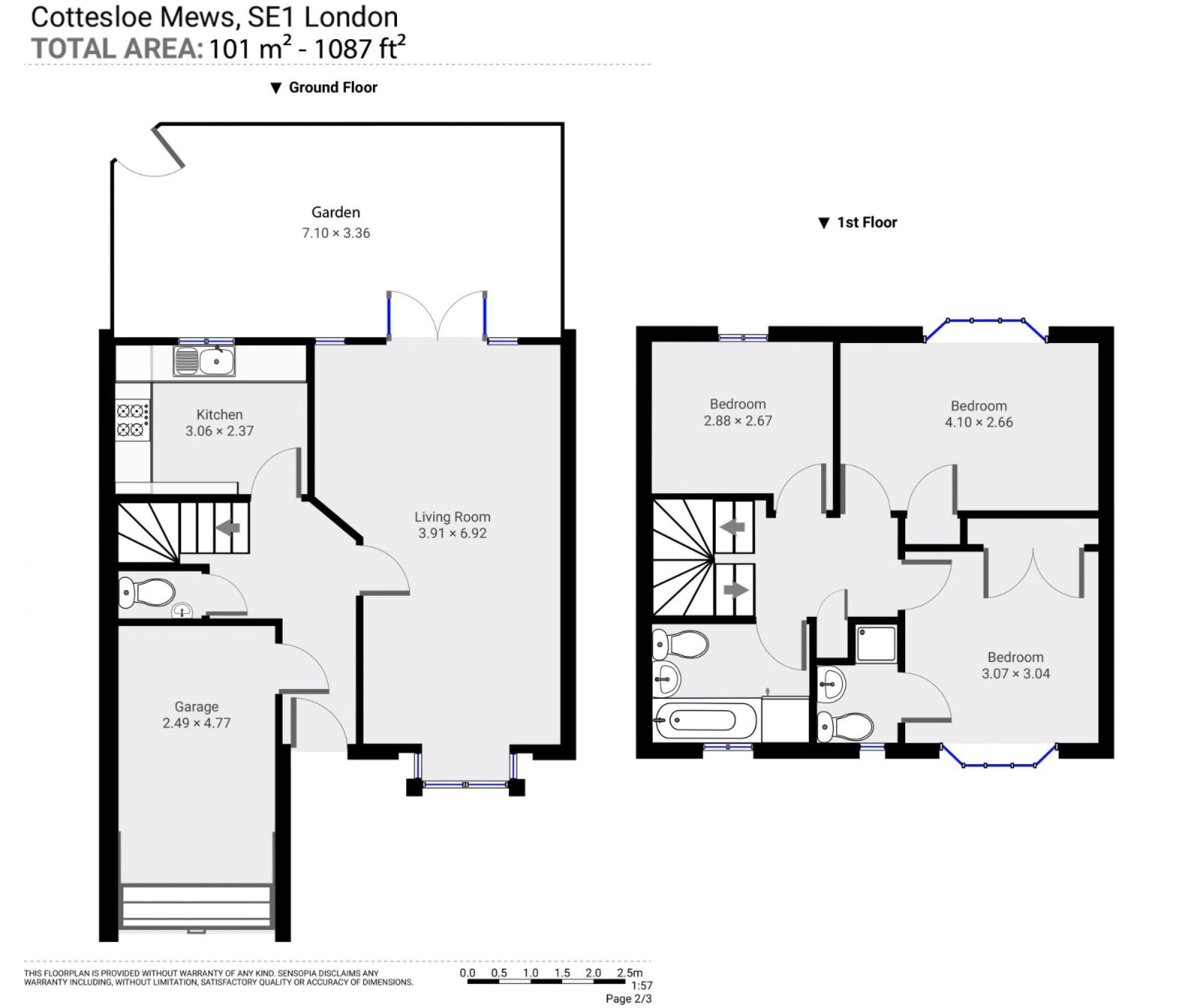 Cottesloe Mews, Waterloo floorplan