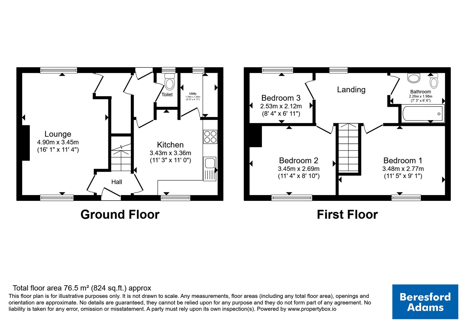 72, Voryn Avenue, Colwyn Bay floorplan