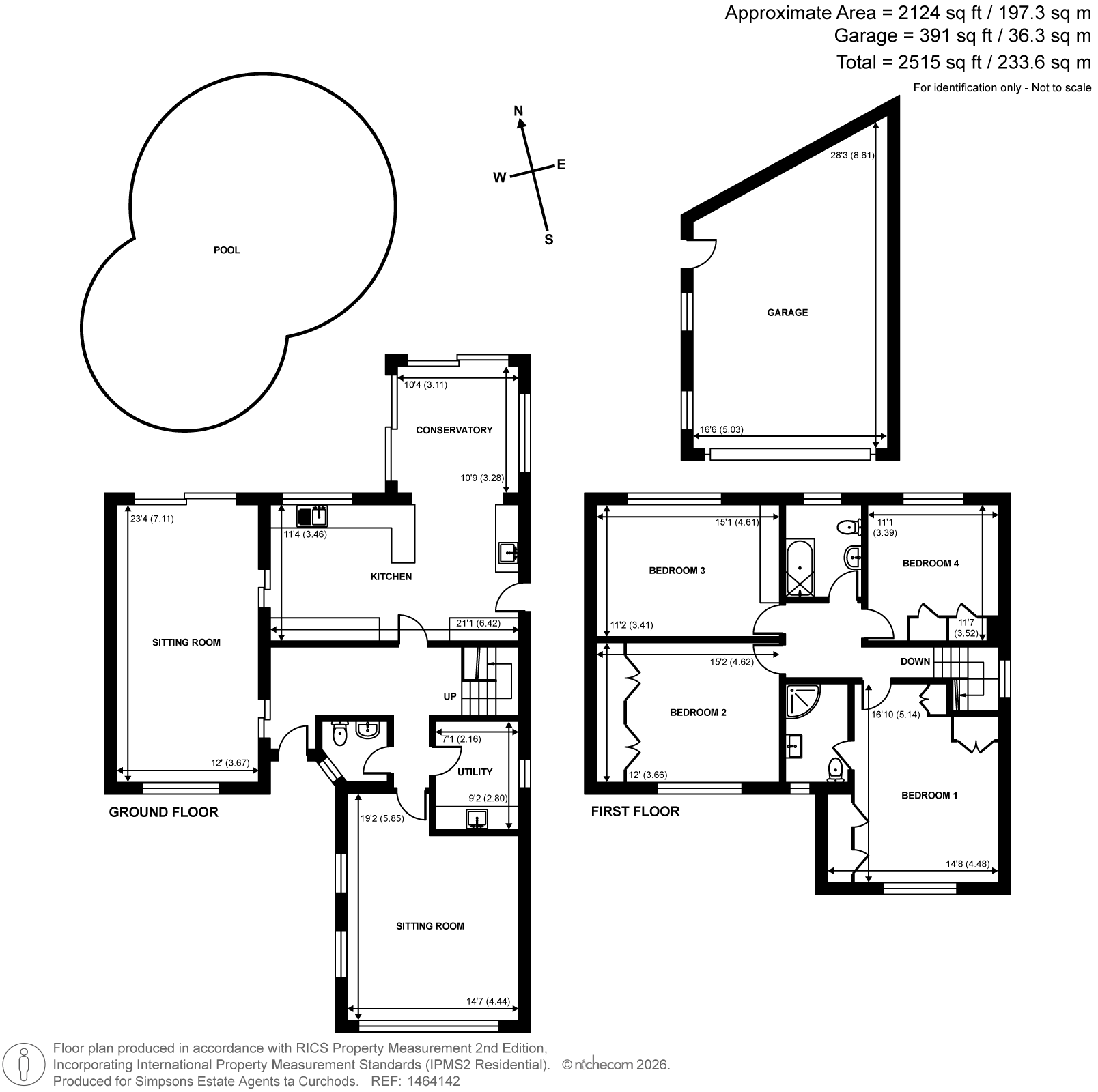 3, Neville Close, Esher floorplan