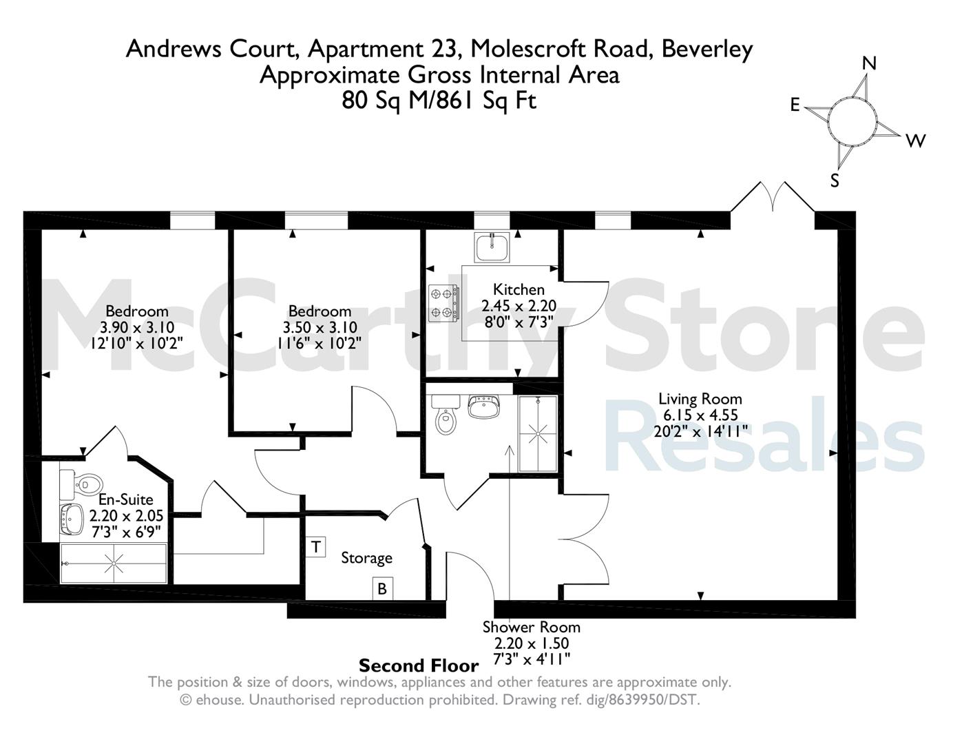 23 Andrews Court, Molescroft Road, Beverley floorplan