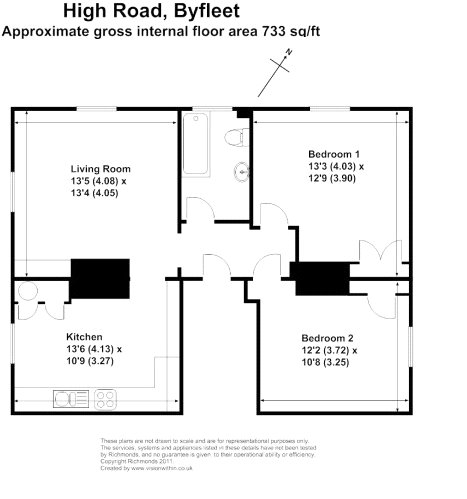 2 Bedrooms Flat for sale in 114-120 High Road, West Byfleet, Surrey KT14