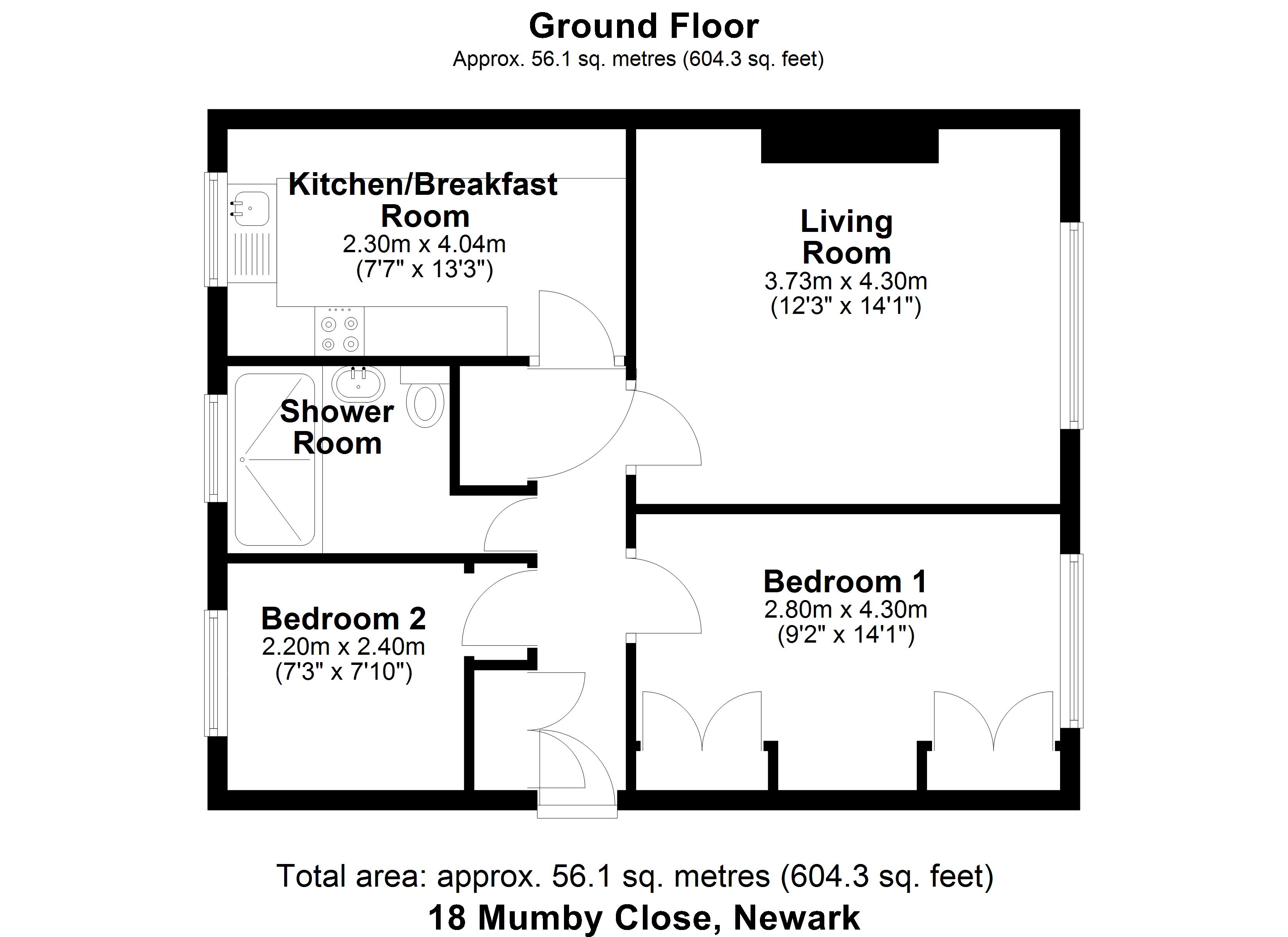 18, Mumby Close, Newark floorplan