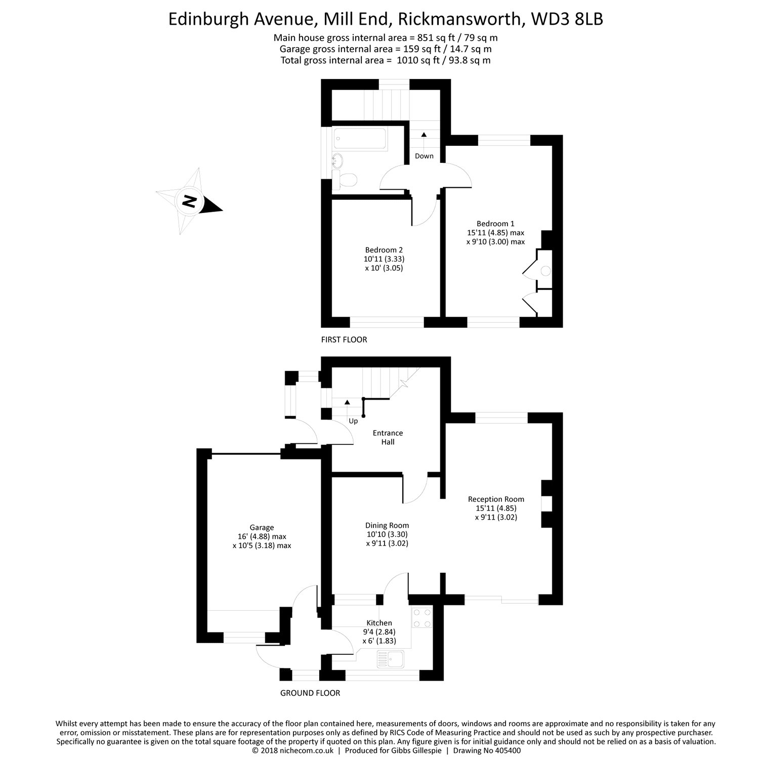 2 Bedrooms Semi-detached house for sale in Edinburgh Avenue, Mill End, Rickmansworth, Hertfordshire WD3