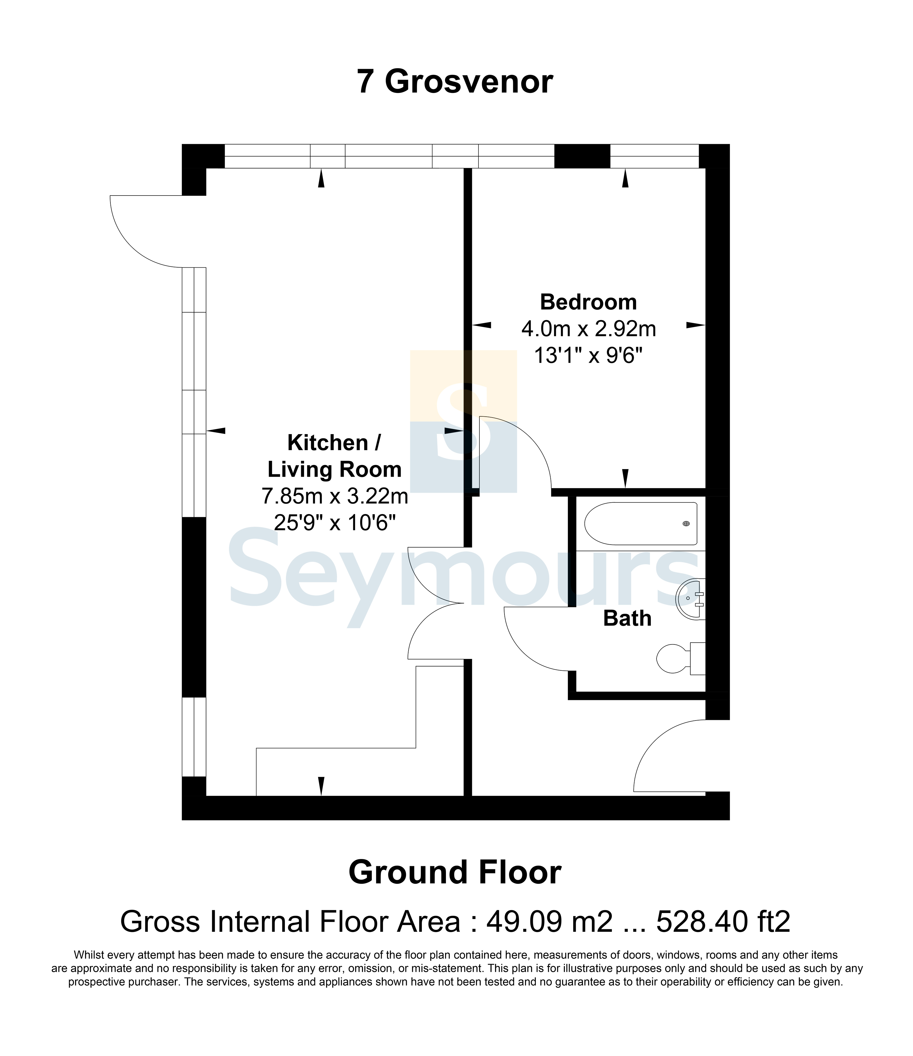 7 Grosvenor Court, Hipley Street, Woking floorplan