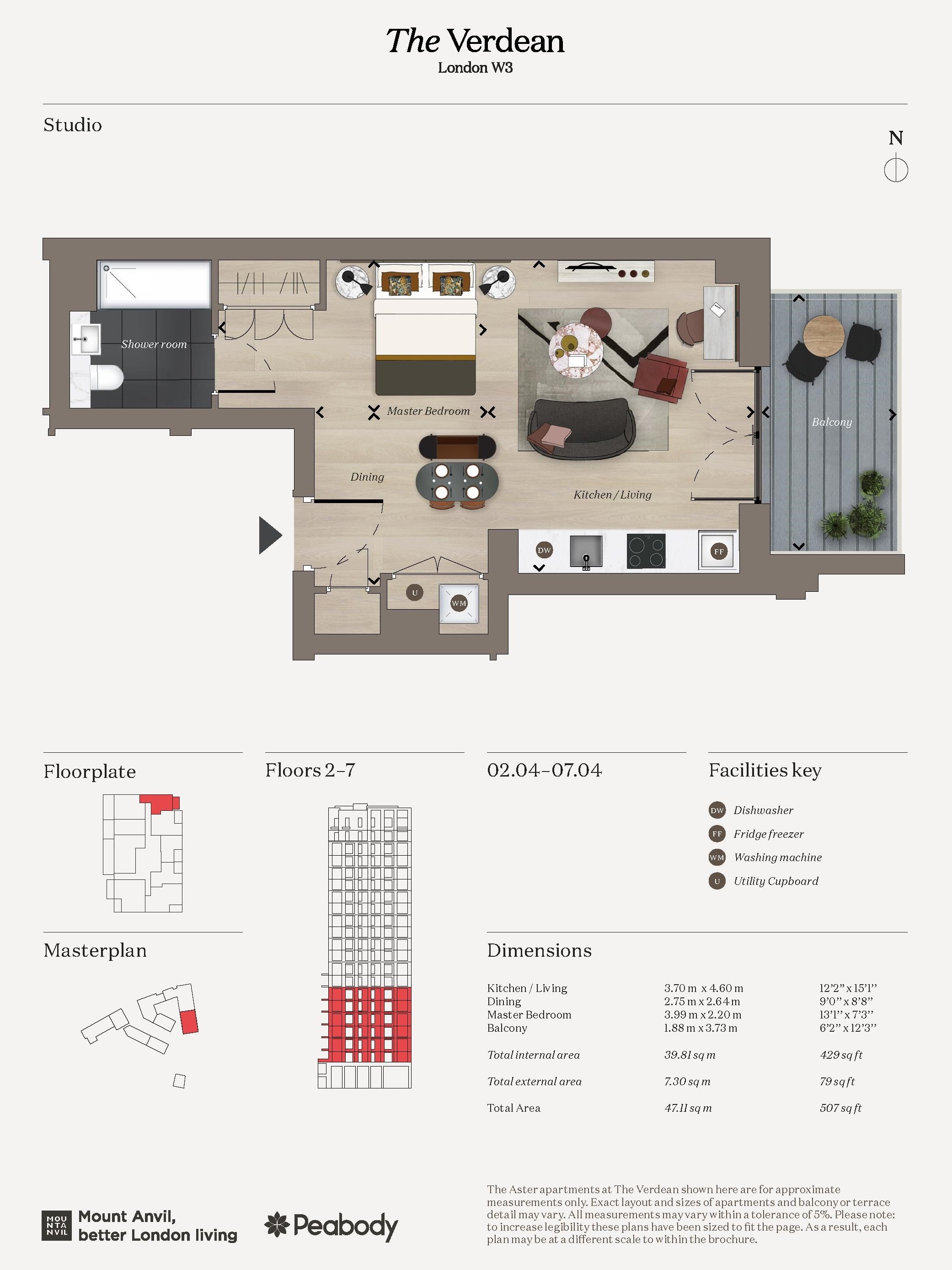 The Verdean, London floorplan