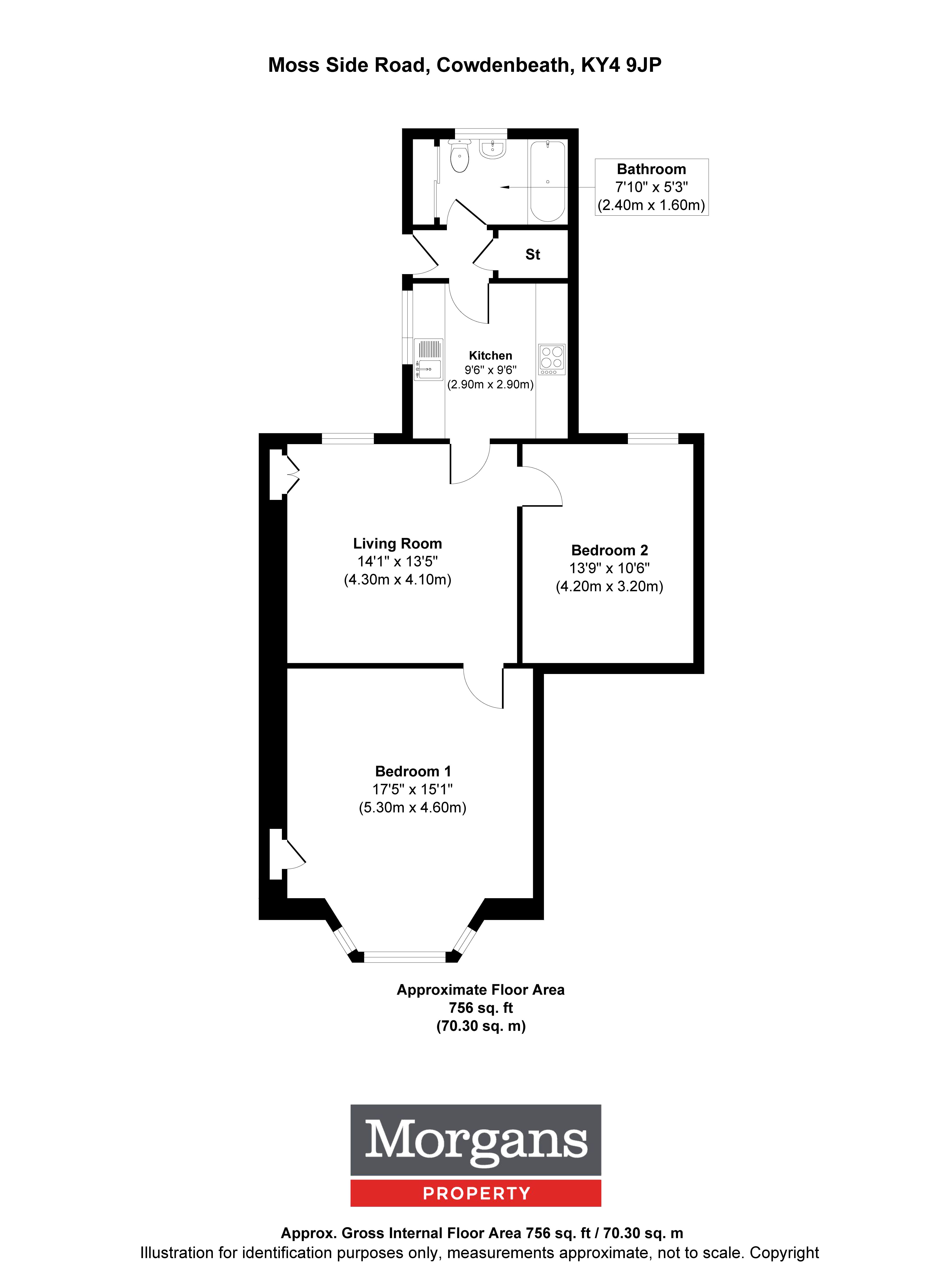 65, Moss Side Road, Cowdenbeath floorplan