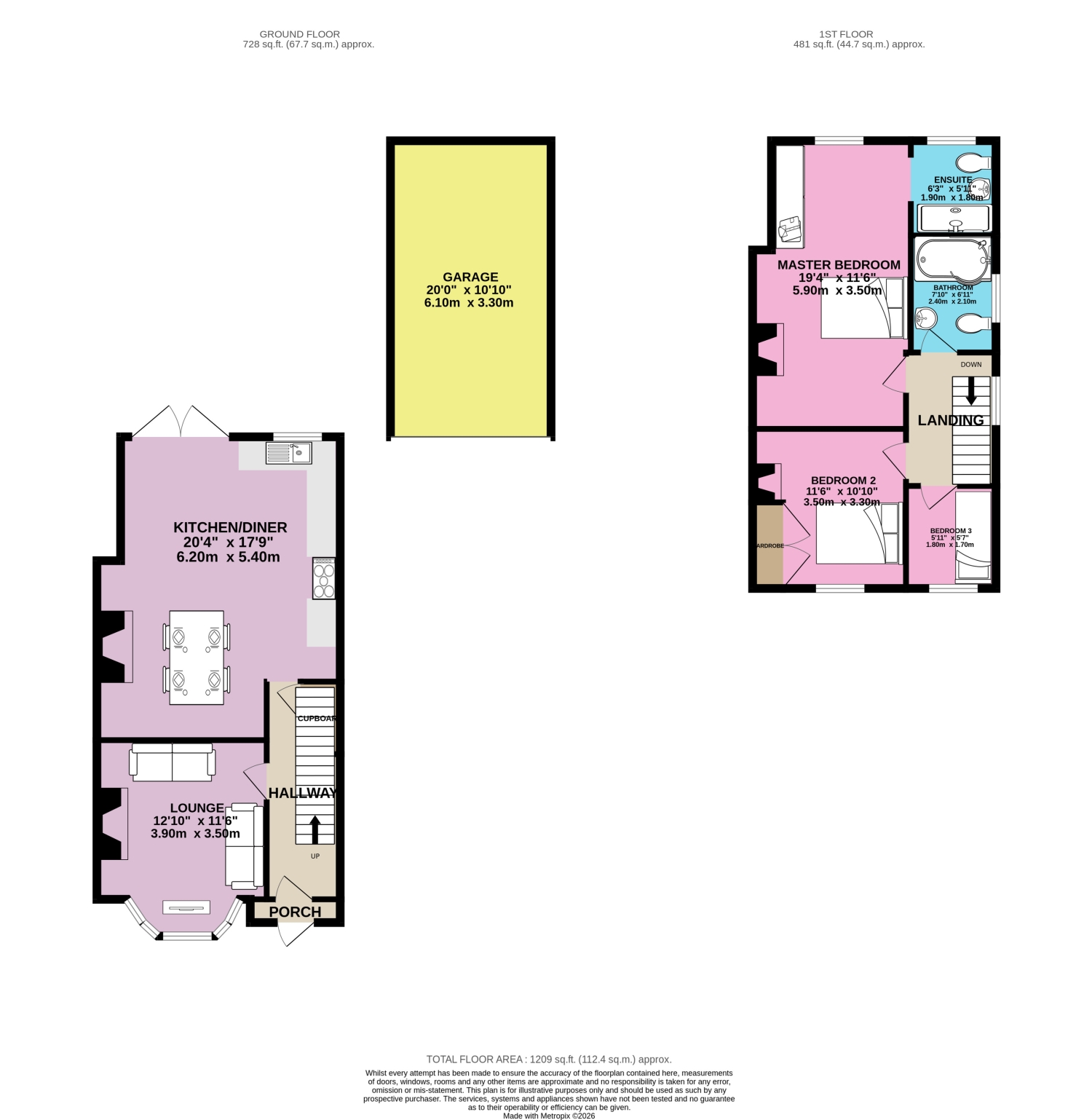 393, CANNOCK ROAD, CANNOCK floorplan