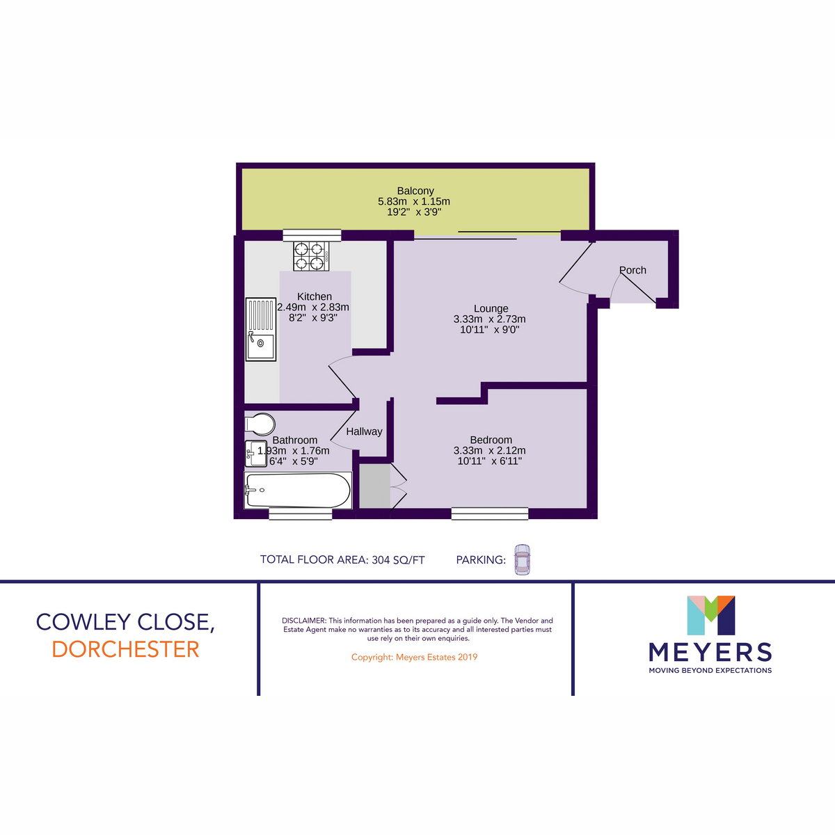 Cowley Close, Dorchester floorplan