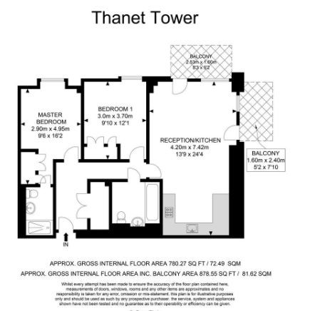 2 Bedrooms Flat to rent in Thanet Tower, 6 Caxton Street North, London E16