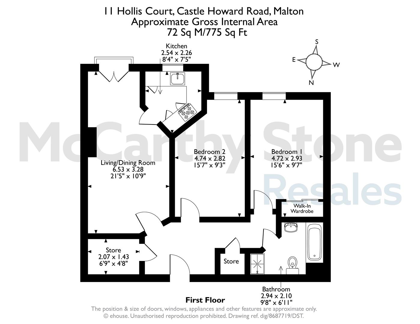 11 Hollis Court, Castle Howard Road, Malton floorplan