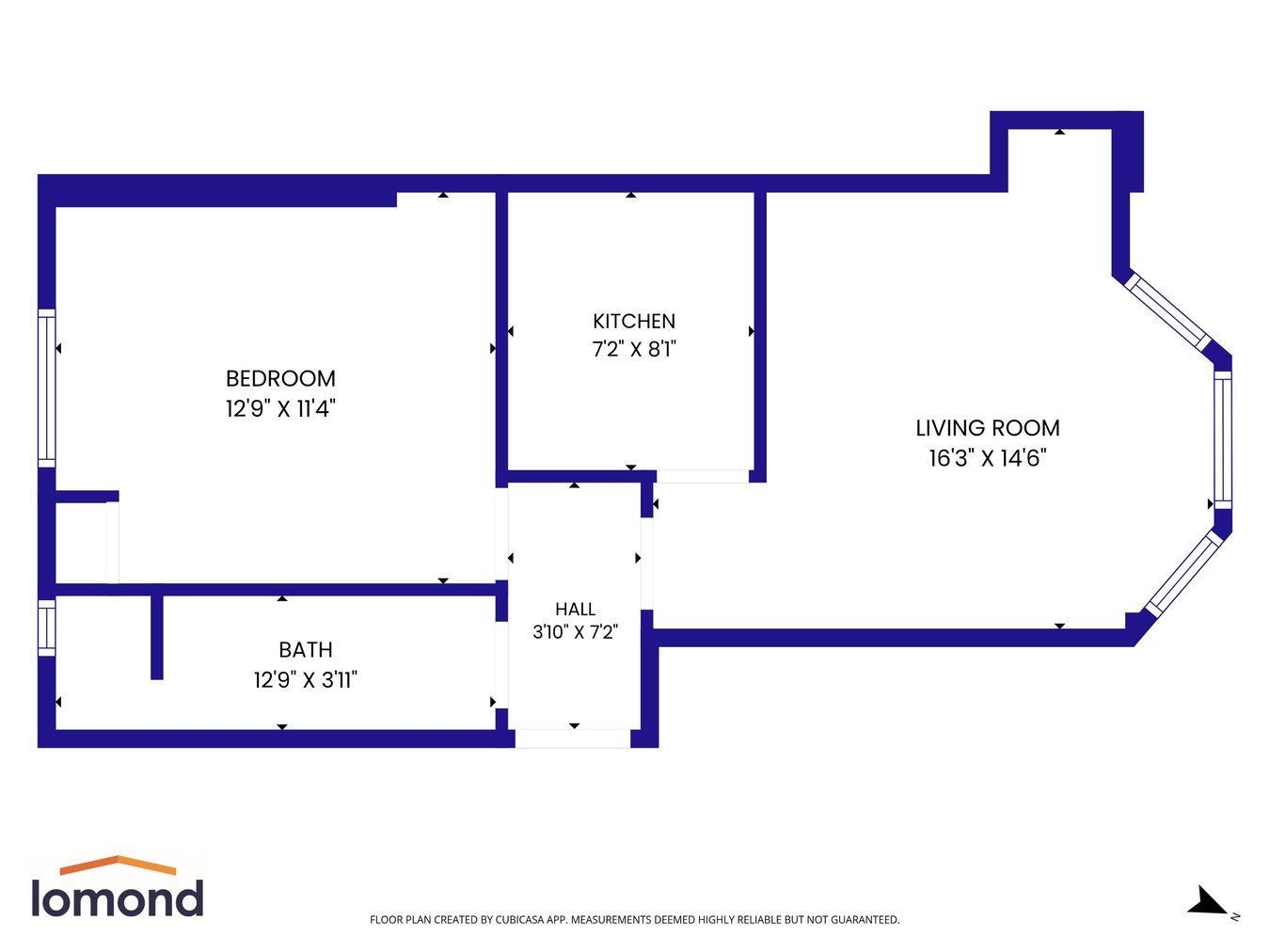 Flat D, 50, Main Street, Irvine floorplan