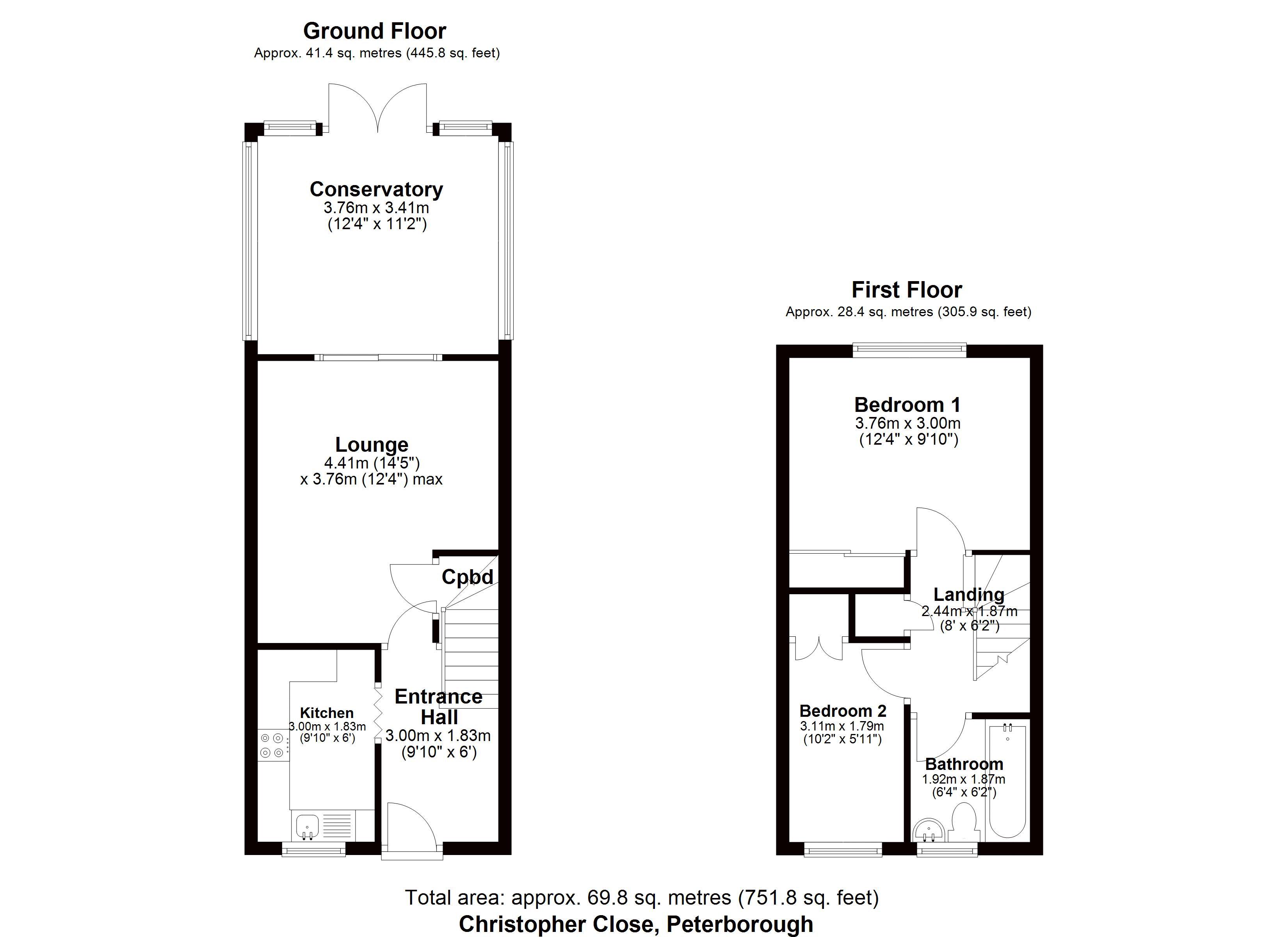 36, Christopher Close, Peterborough floorplan