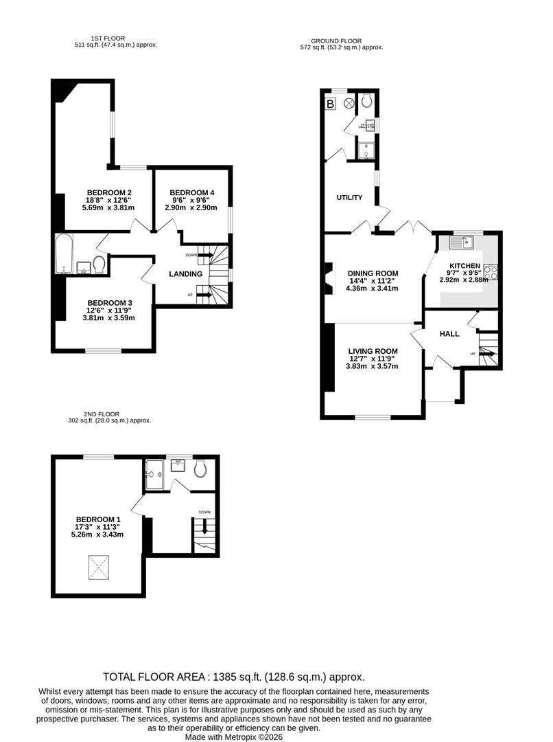 164, Harefield Road, Uxbridge floorplan
