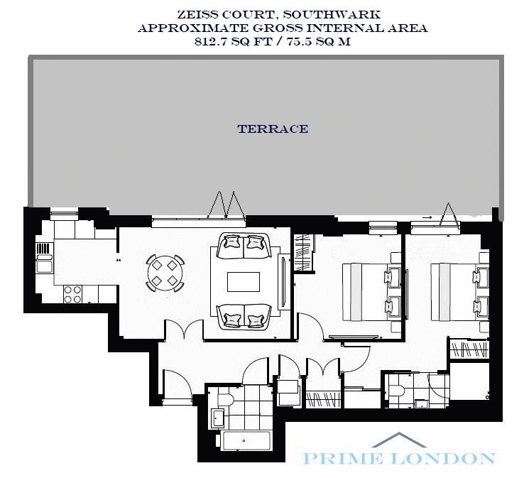 2 Bedrooms Flat to rent in Zeiss Court, 46 Lancaster Street, Southwark SE1