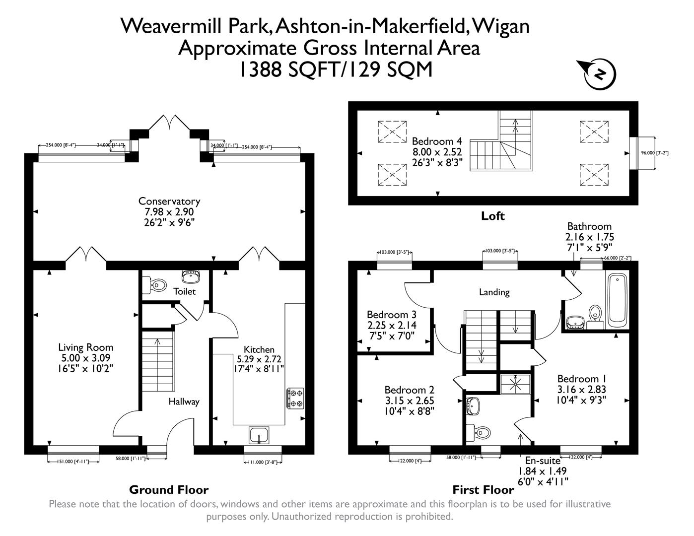 68, Weavermill Park, Wigan floorplan