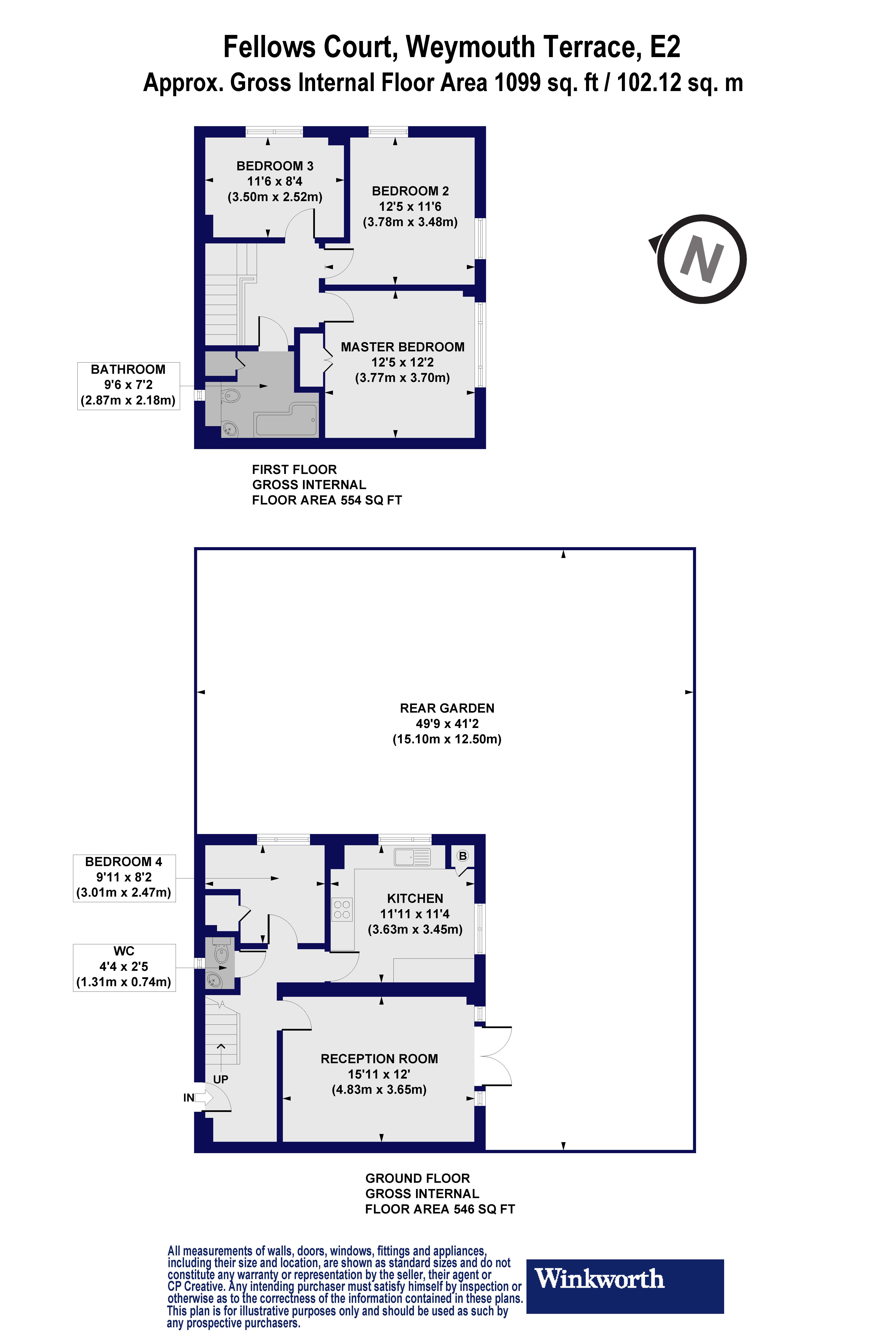 Flat 269, Fellows Court,, Weymouth Terrace, London floorplan