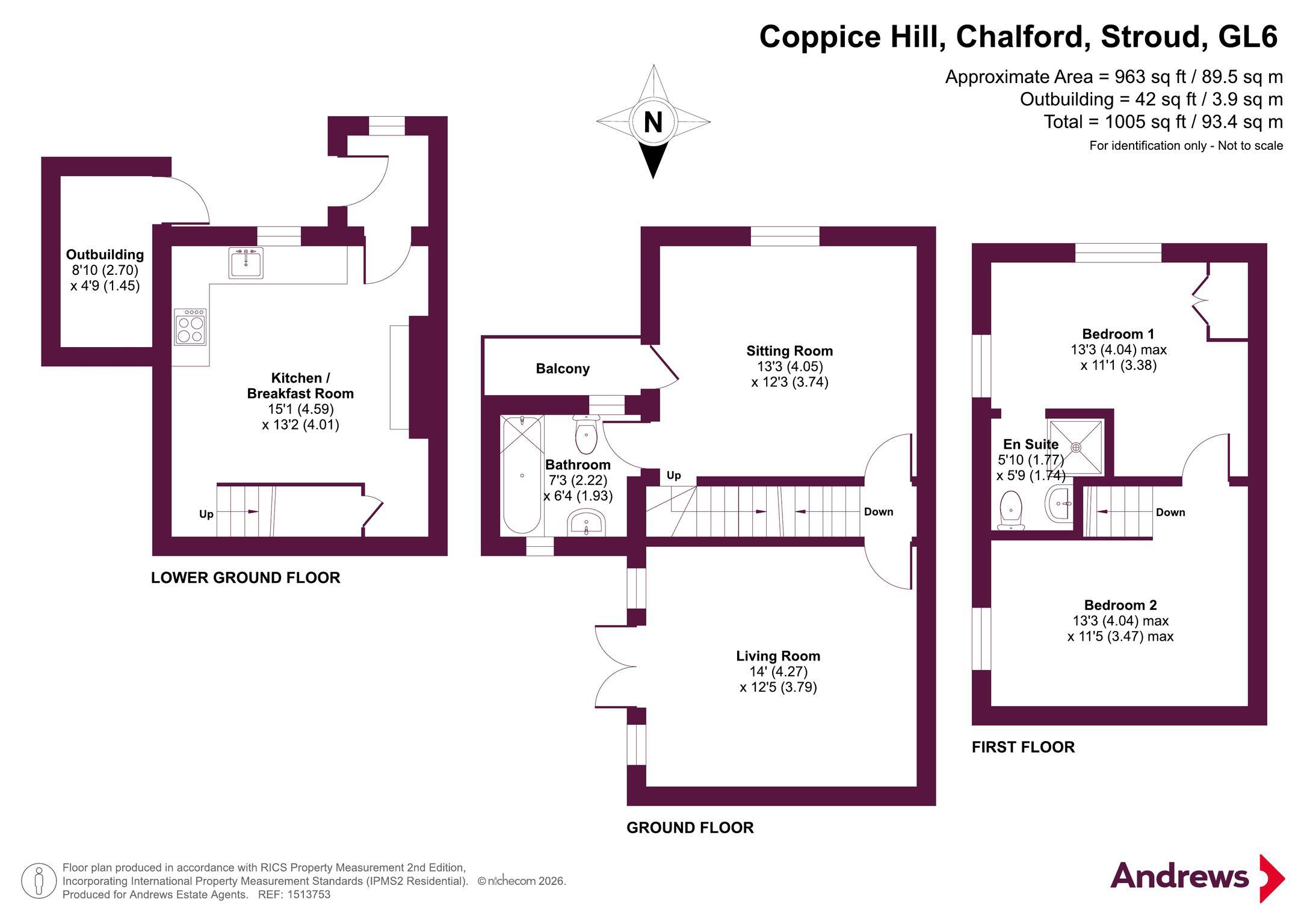 2 Prospect Villas,, Coppice Hill, Stroud floorplan