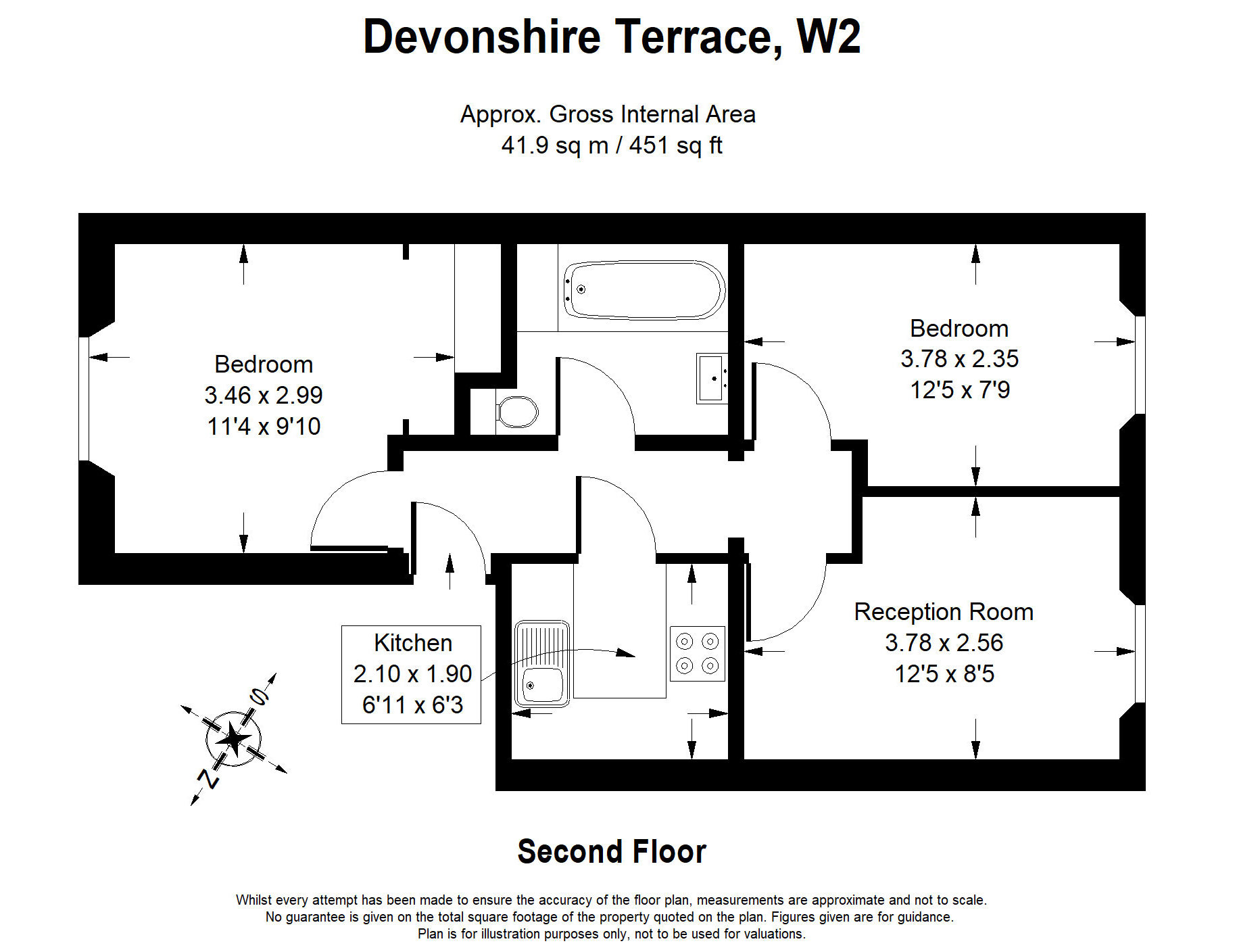 8, 4/5, Devonshire Terrace, London floorplan