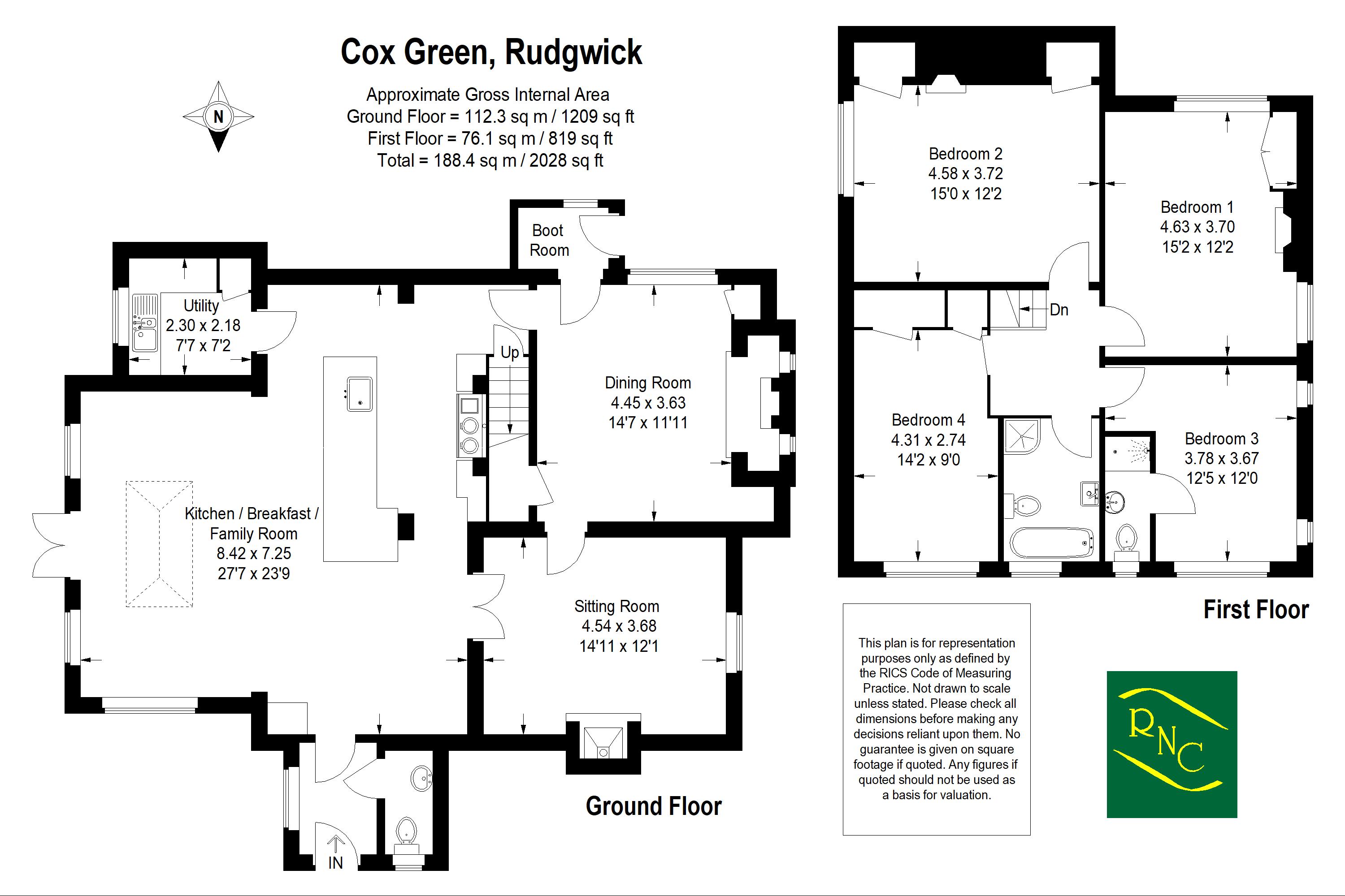 4 Bedrooms Semi-detached house for sale in Cox Green, Rudgwick, Horsham RH12