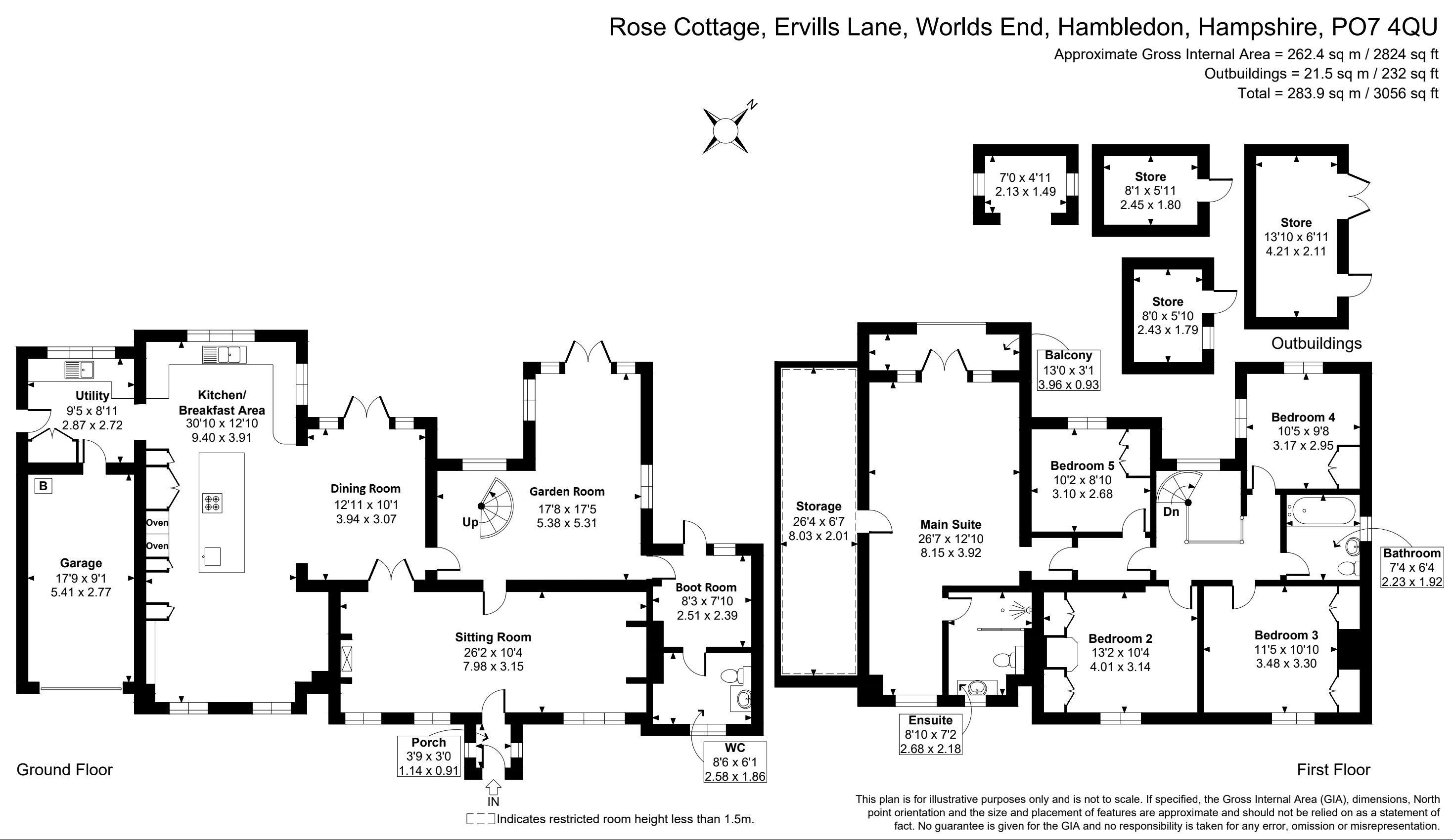 Rose Cottage, Ervills Lane, Hambledon floorplan