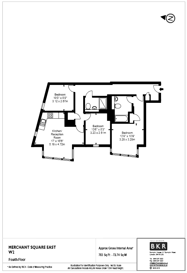 2 Bedrooms Flat to rent in Merchant Square East, London W2