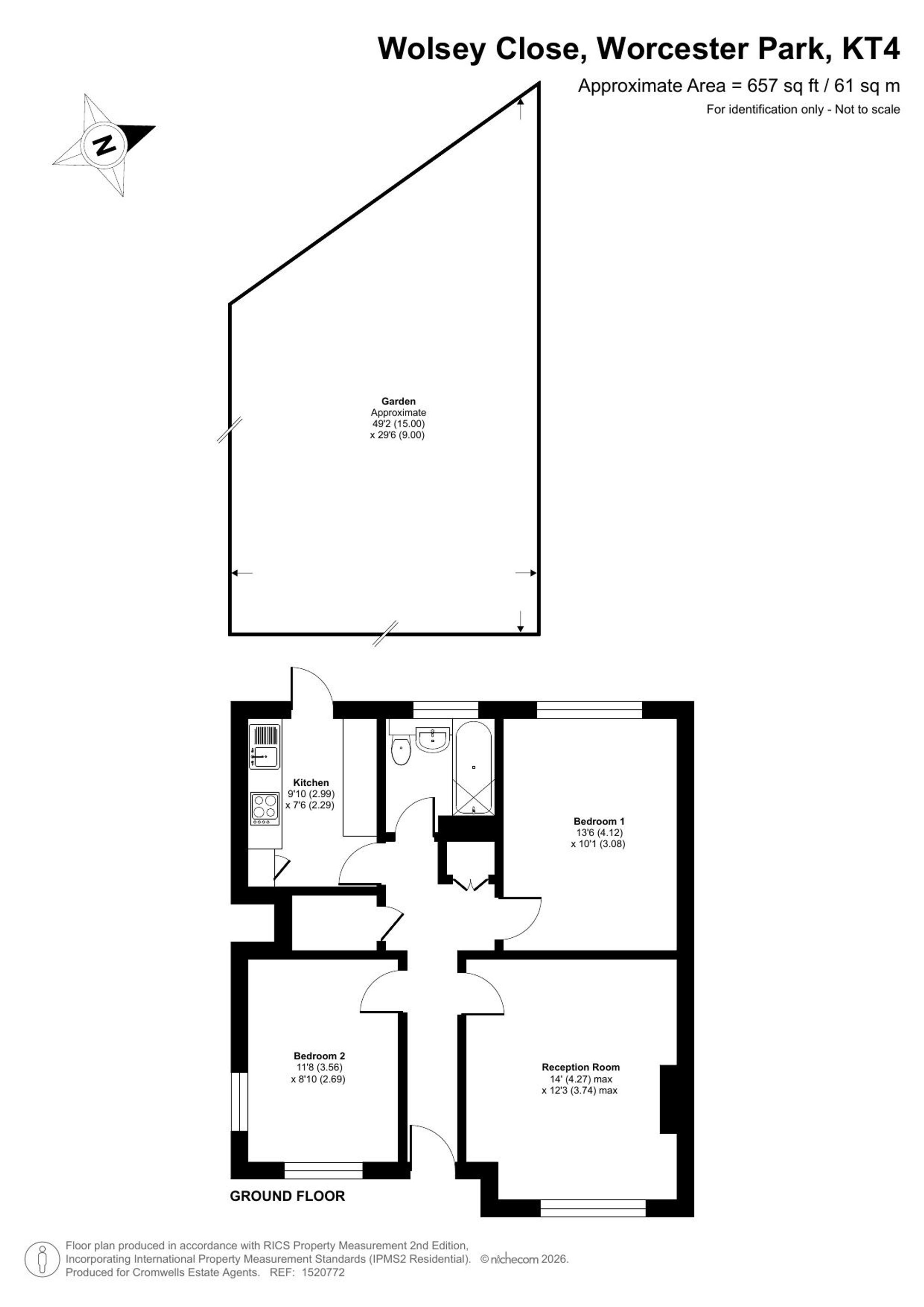 21 Wolsey Close, Worcester Park floorplan
