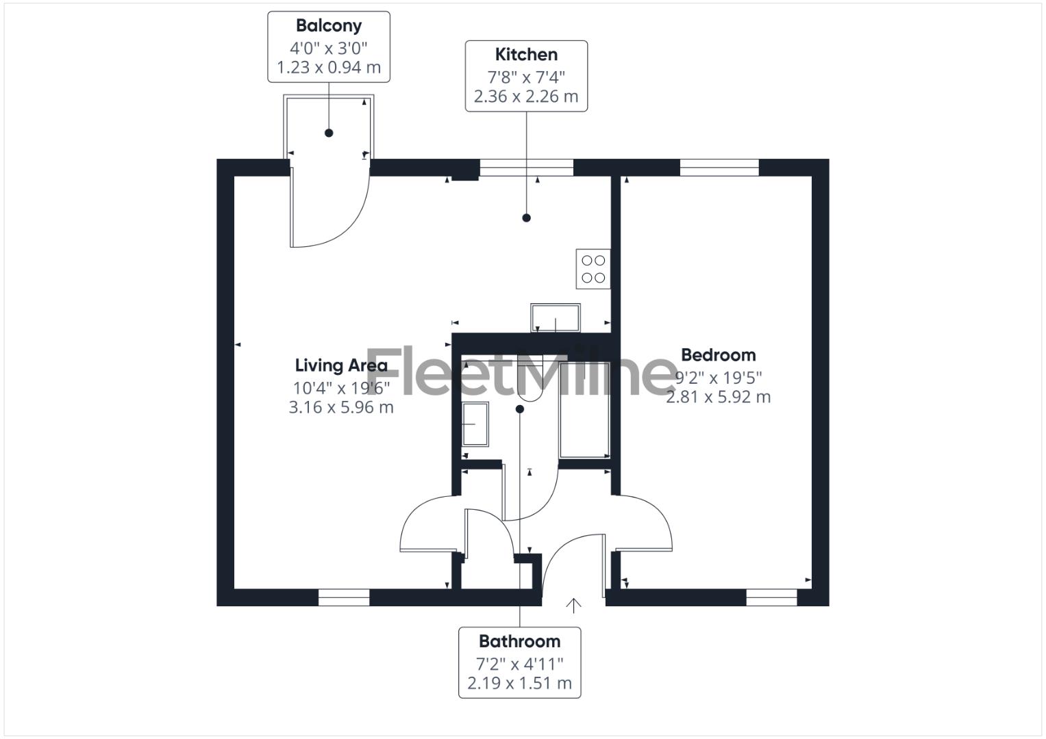 23, Caspar House, Birmingham floorplan