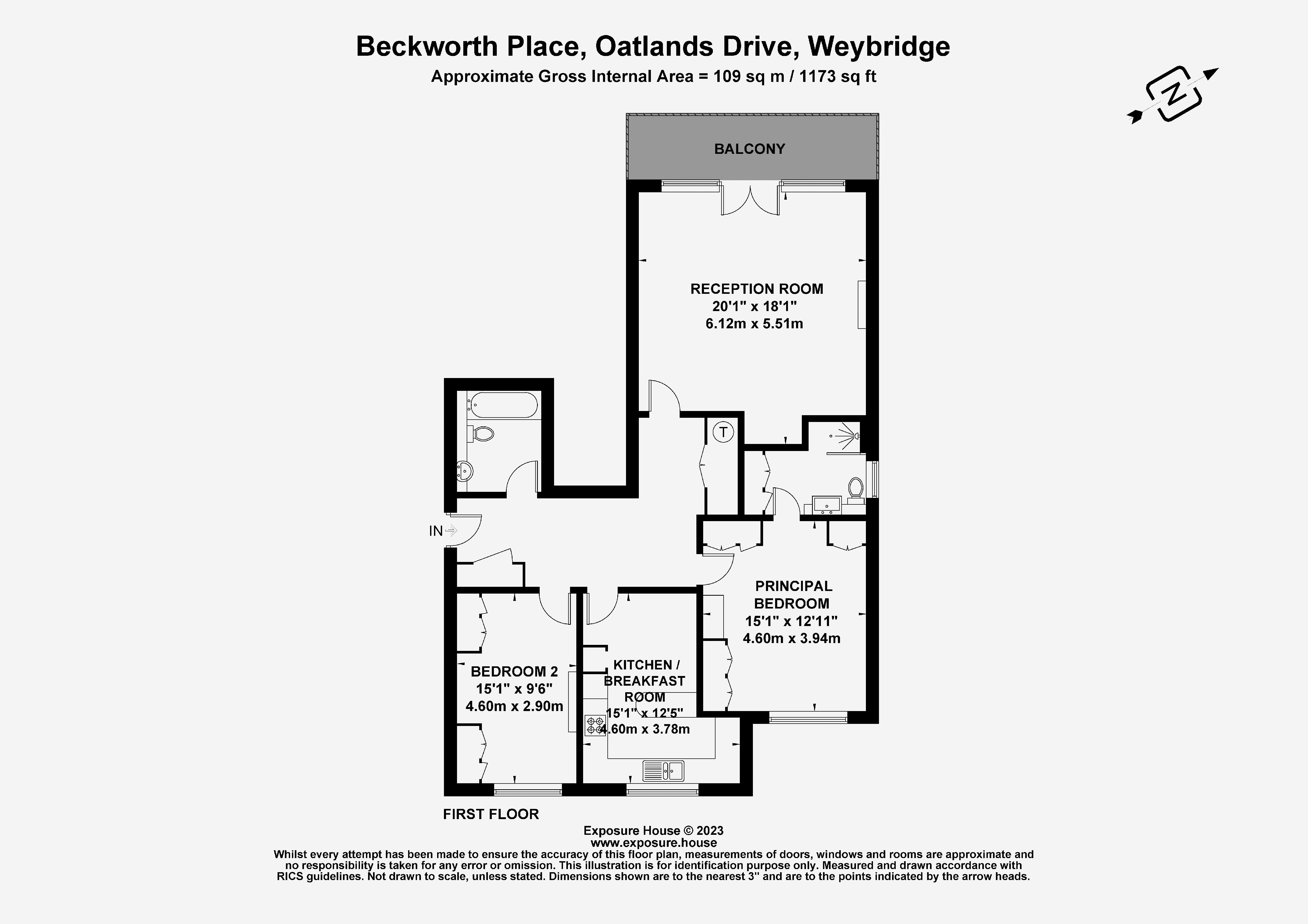 Oatlands Drive, Weybridge KT13, 2 bedroom flat to rent 66043301