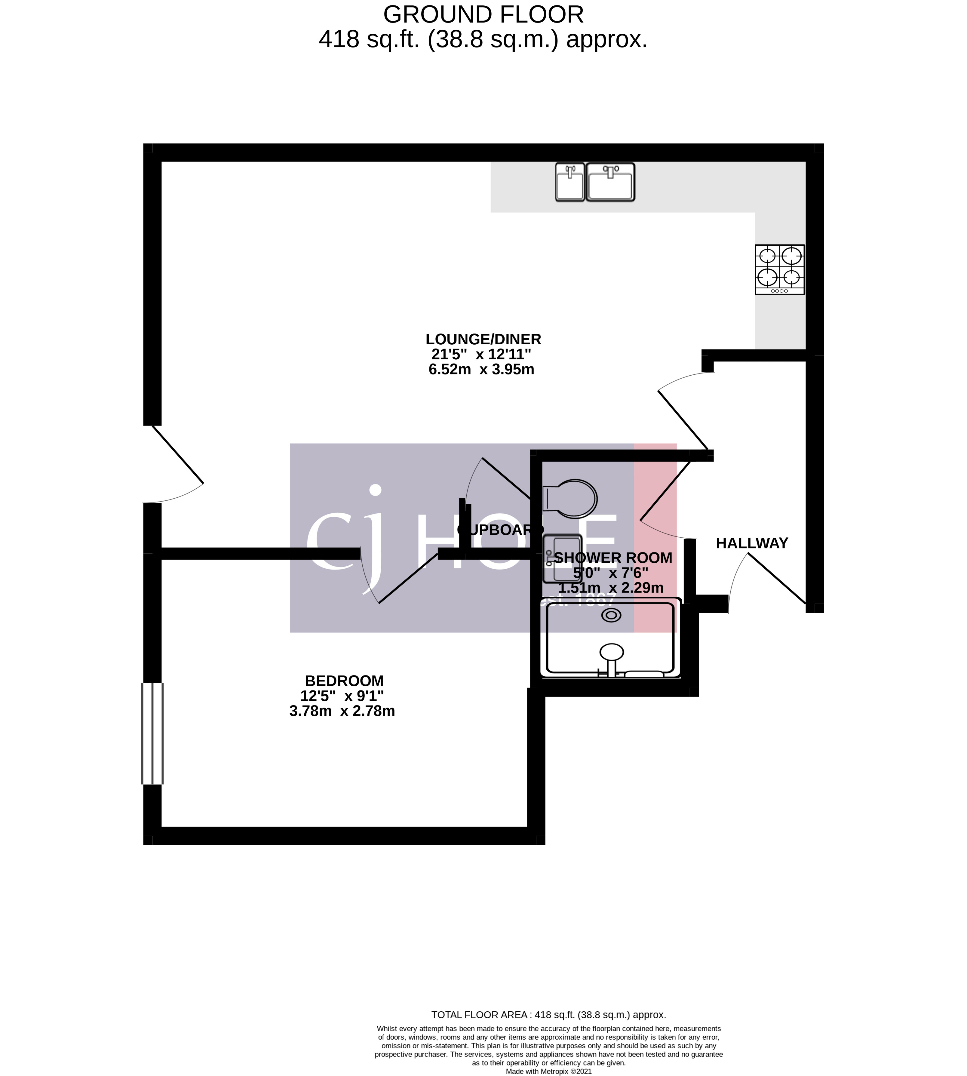 Flat 2, Wesley House,, Cock Road, Bristol floorplan